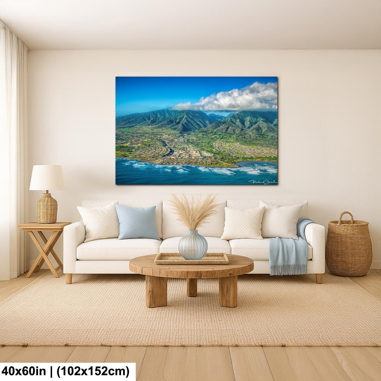 Maui Island Wall Art – Hawaii Landscape Art Coastal Home Decor Canvas Print