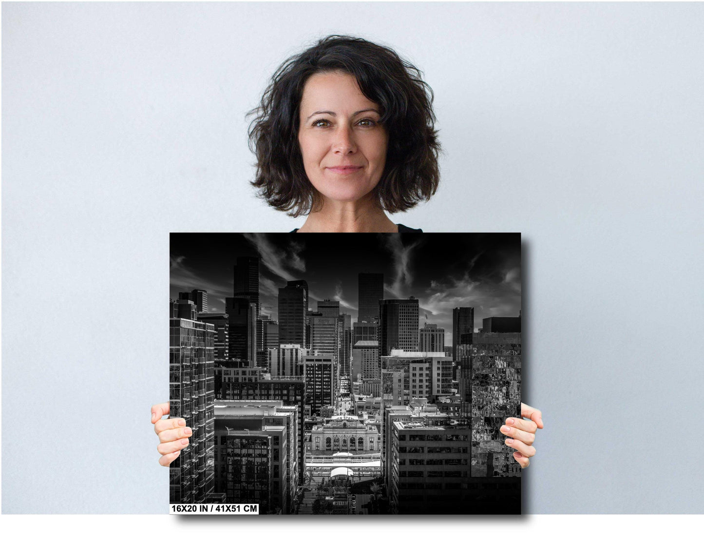 Denver Skyline Wall Art - Modern Cityscape Decor Featuring Union Station Print