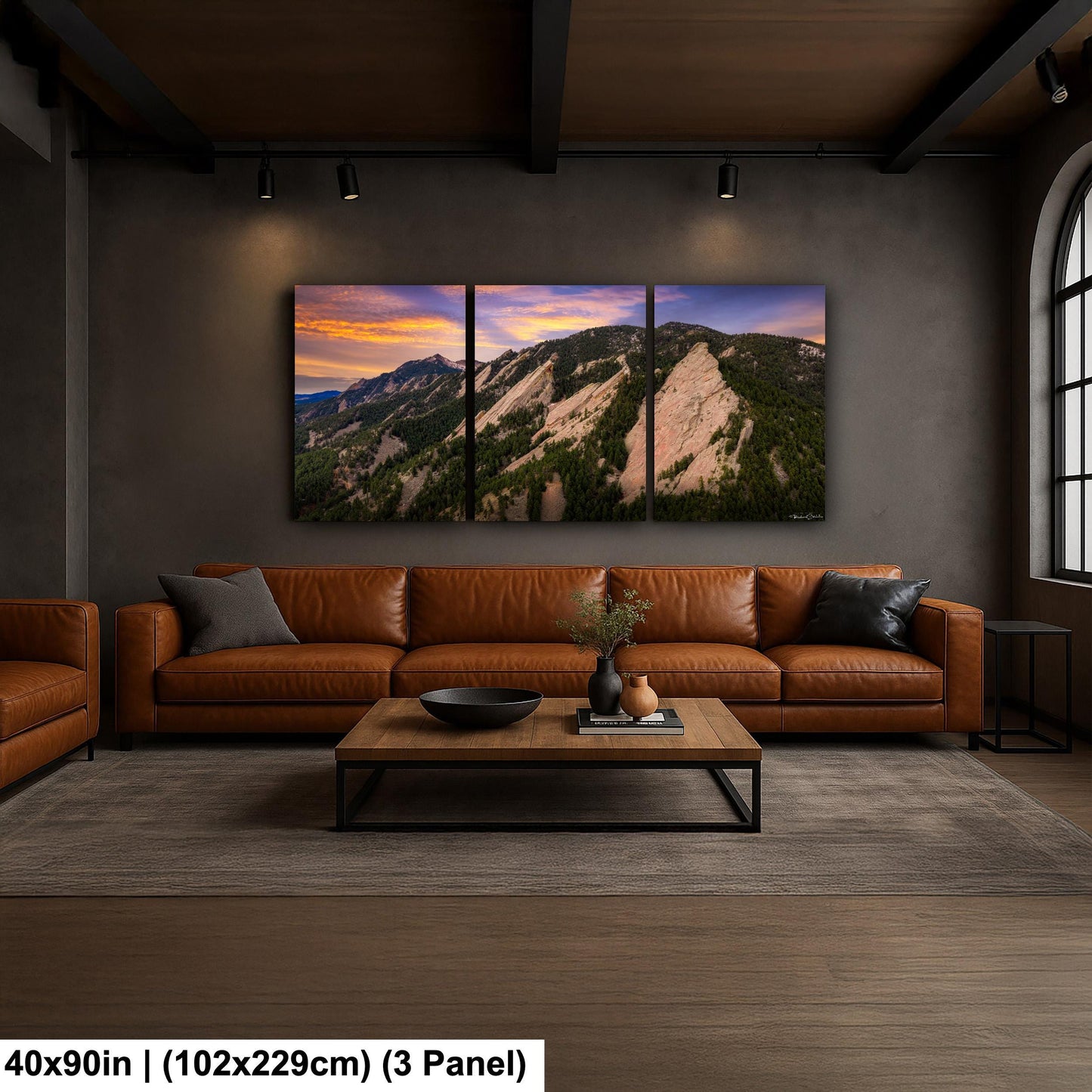 Boulder Flatirons Sunset Print: Colorado Mountain Wall Art (Canvas or Acrylic)