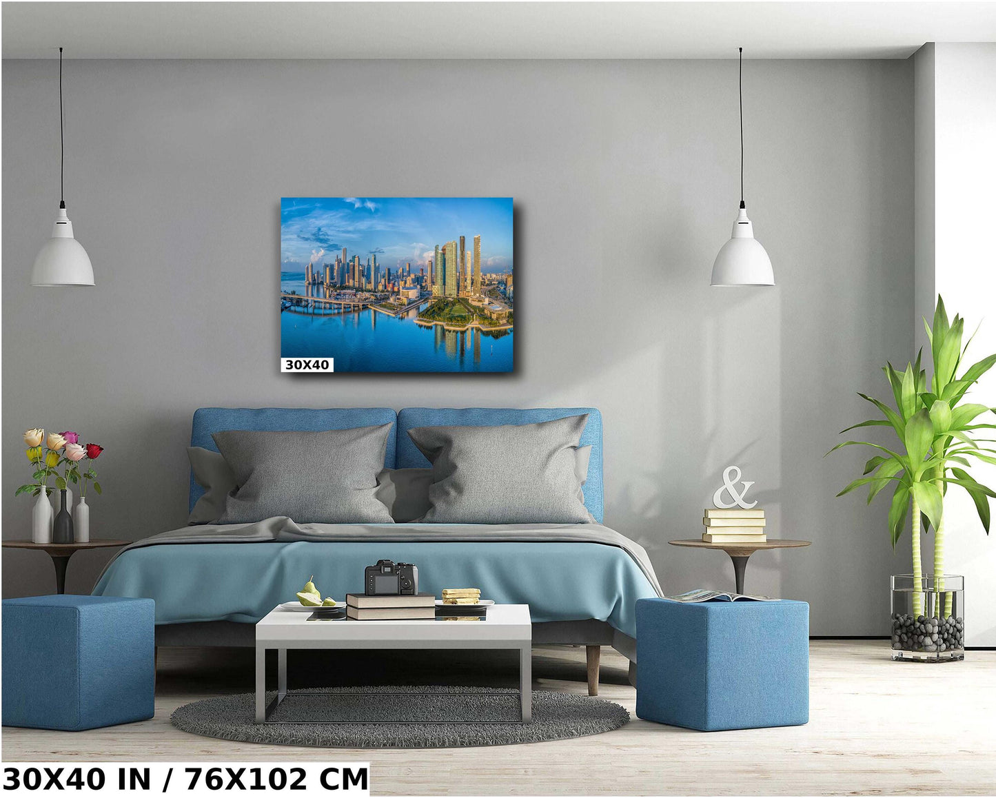 Miami Skyline Wall Art - Panoramic Cityscape On Premium Photo Paper Print