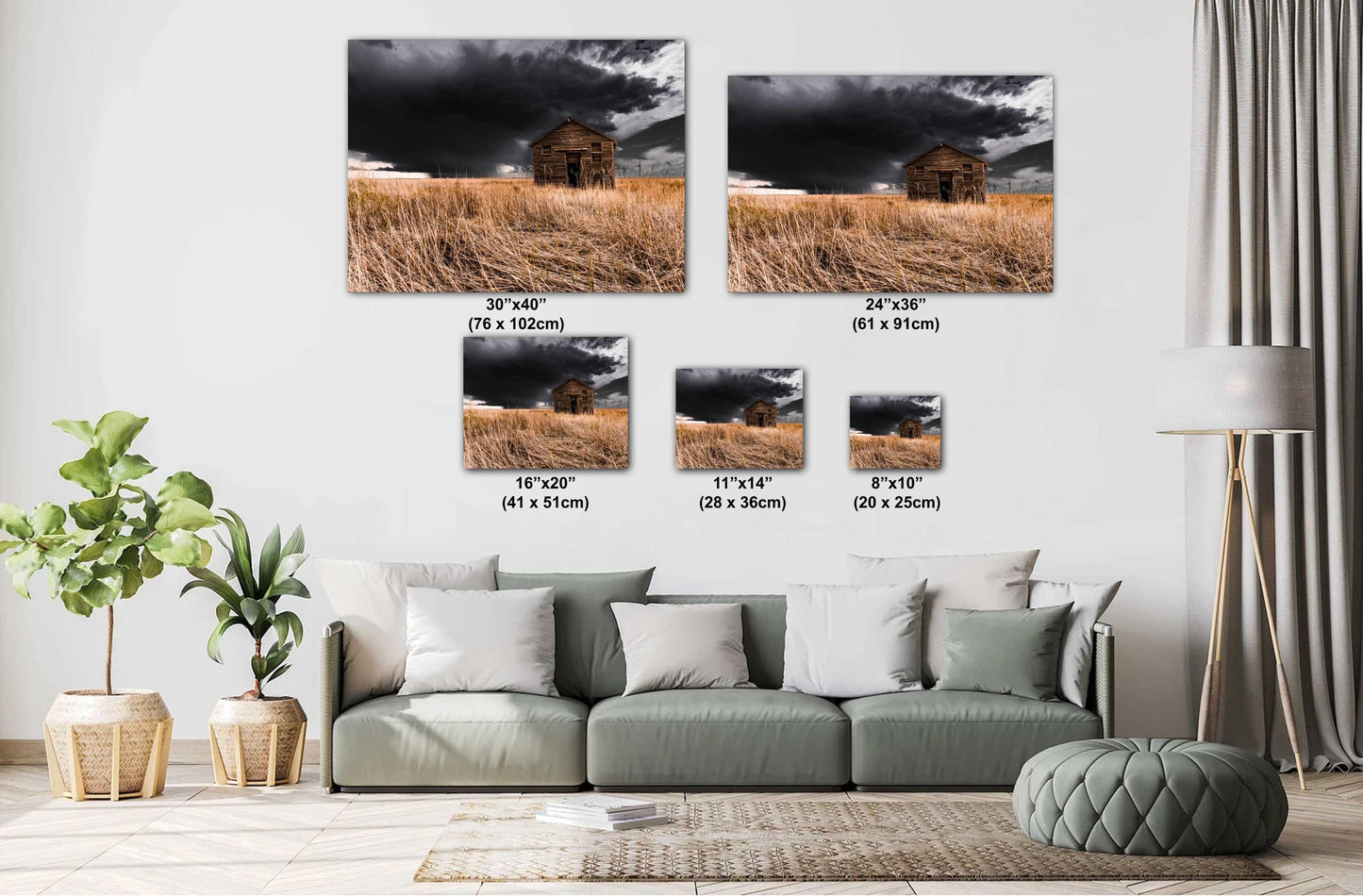 Rustic Farm Wall Art – Old Red Barn Print | Storm Photography Art Canvas