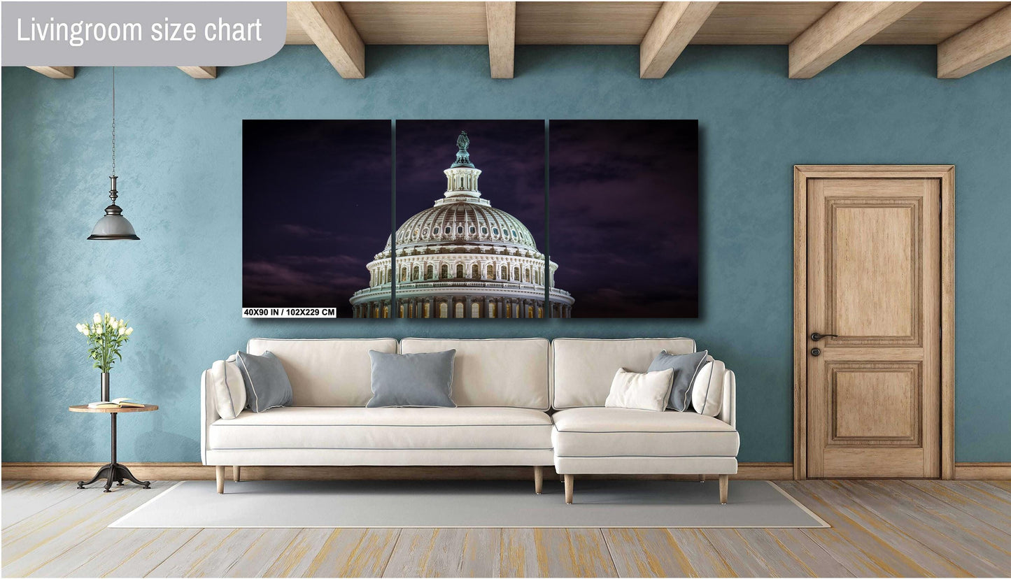 U.S. Capitol Wall Art – Washington D.C. Decor | Ready to Hang Canvas & Metal Print