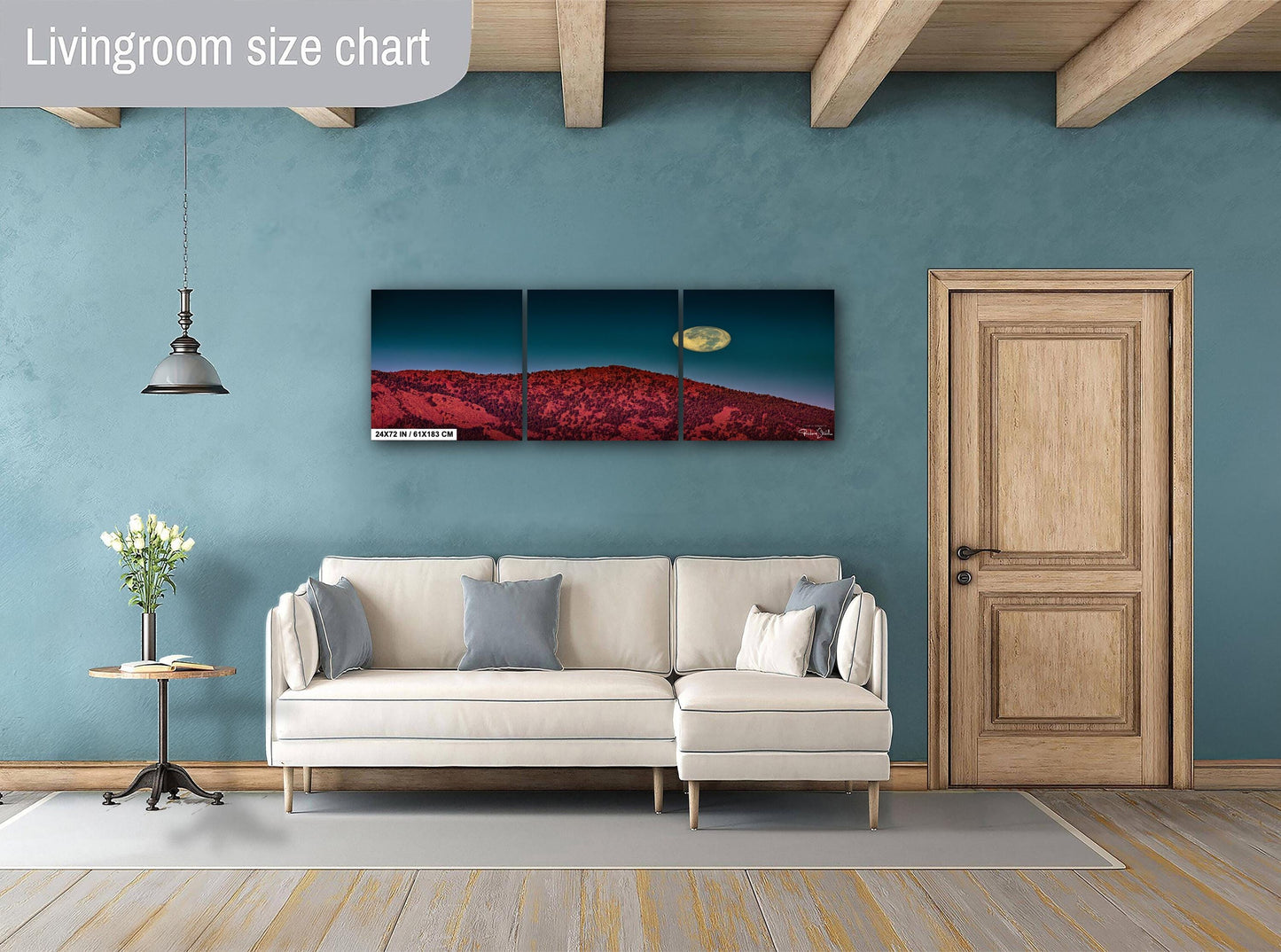 Boulder Flatirons Wall Art – Full Moon Sunrise Print | Colorado Mountain Decor