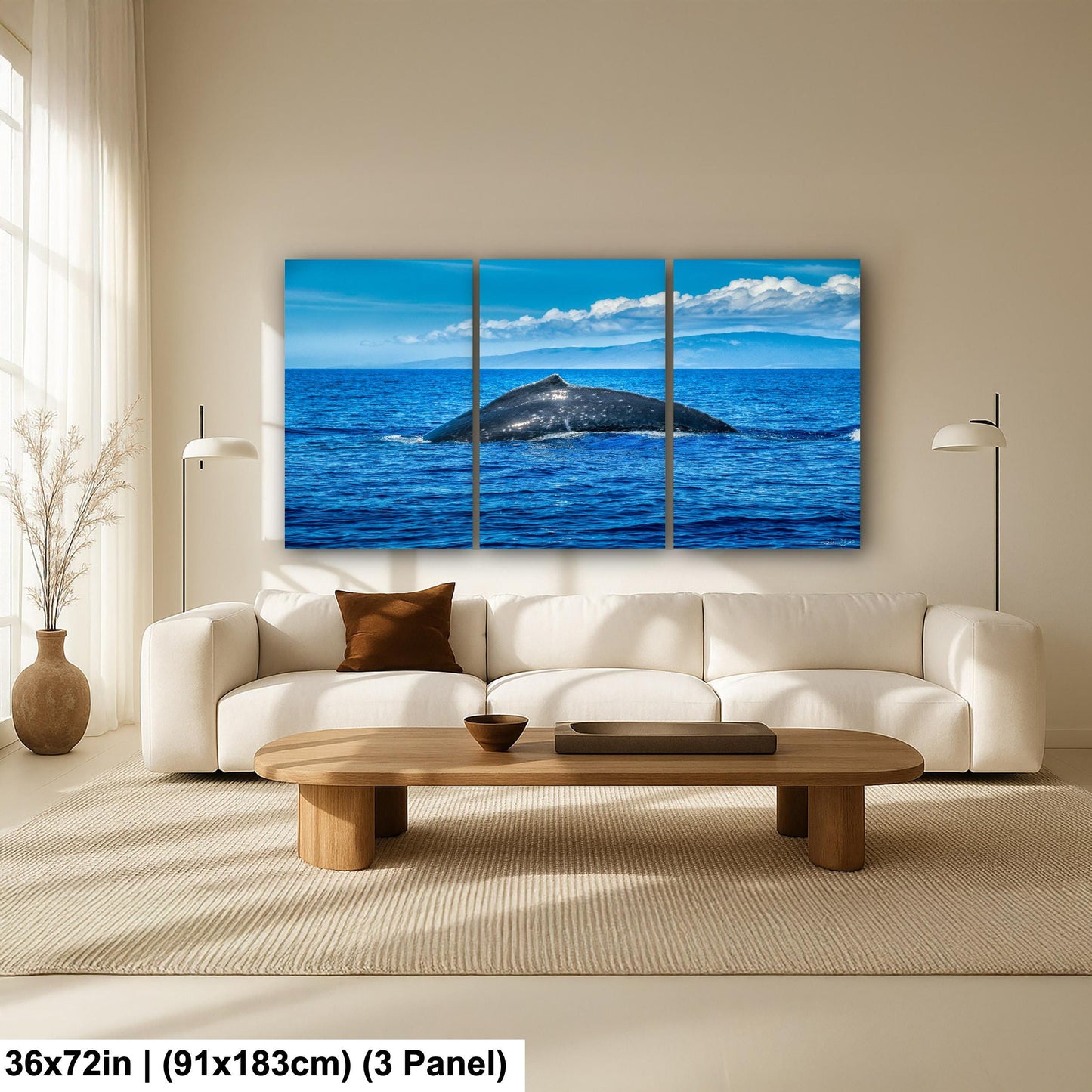 Humpback Whale Wall Art, Ocean Animal Print (Canvas, Metal, or Acrylic)