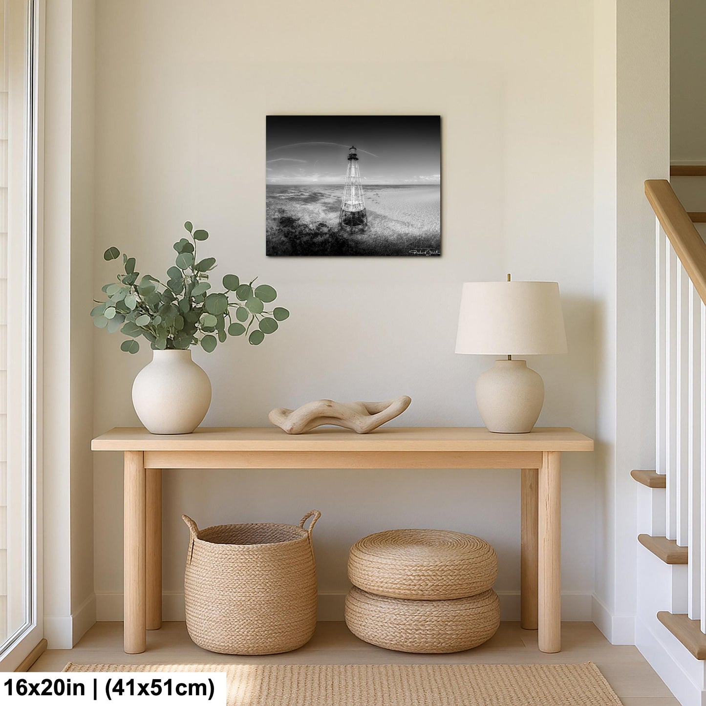 Florida Keys Lighthouse Print, Alligator Reef, Islamorada (Coastal Wall Art)