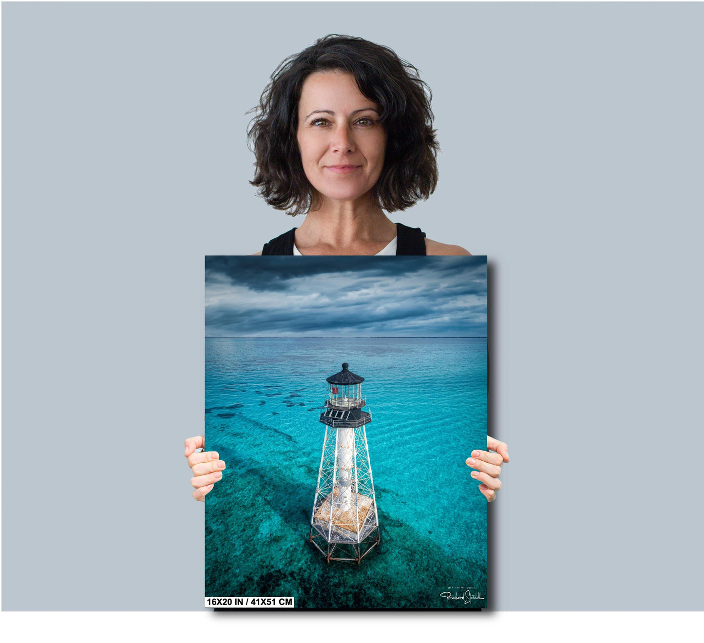 Alligator Reef Lighthouse Art – Coastal Wall Decor | Florida Keys Artwork Canvas Print