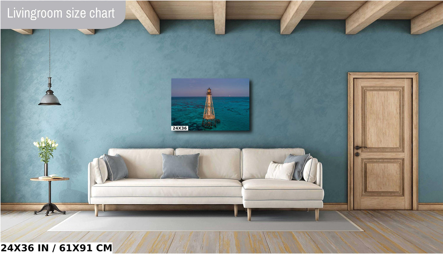 Alligator Reef Lighthouse Wall Art - Coastal Home Decor | Canvas, Metal & Acrylic Prints