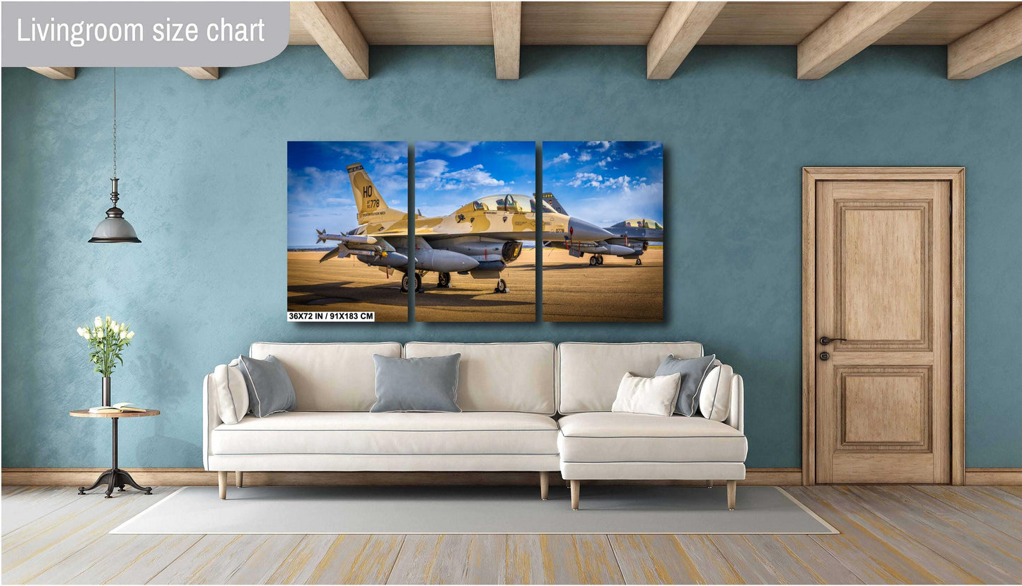 F-16 MIG Killer Wall Art - Fighter Jet Decor | Military Aircraft Canvas Print