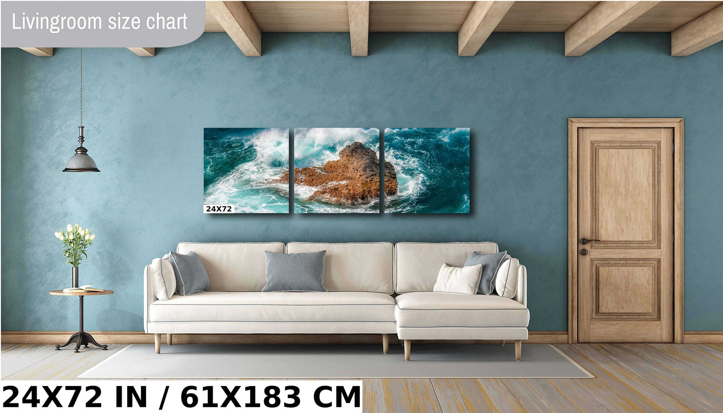 Ocean Wall Art - Coastal Decor | Nautical Beach Poster & Wave Photography Print