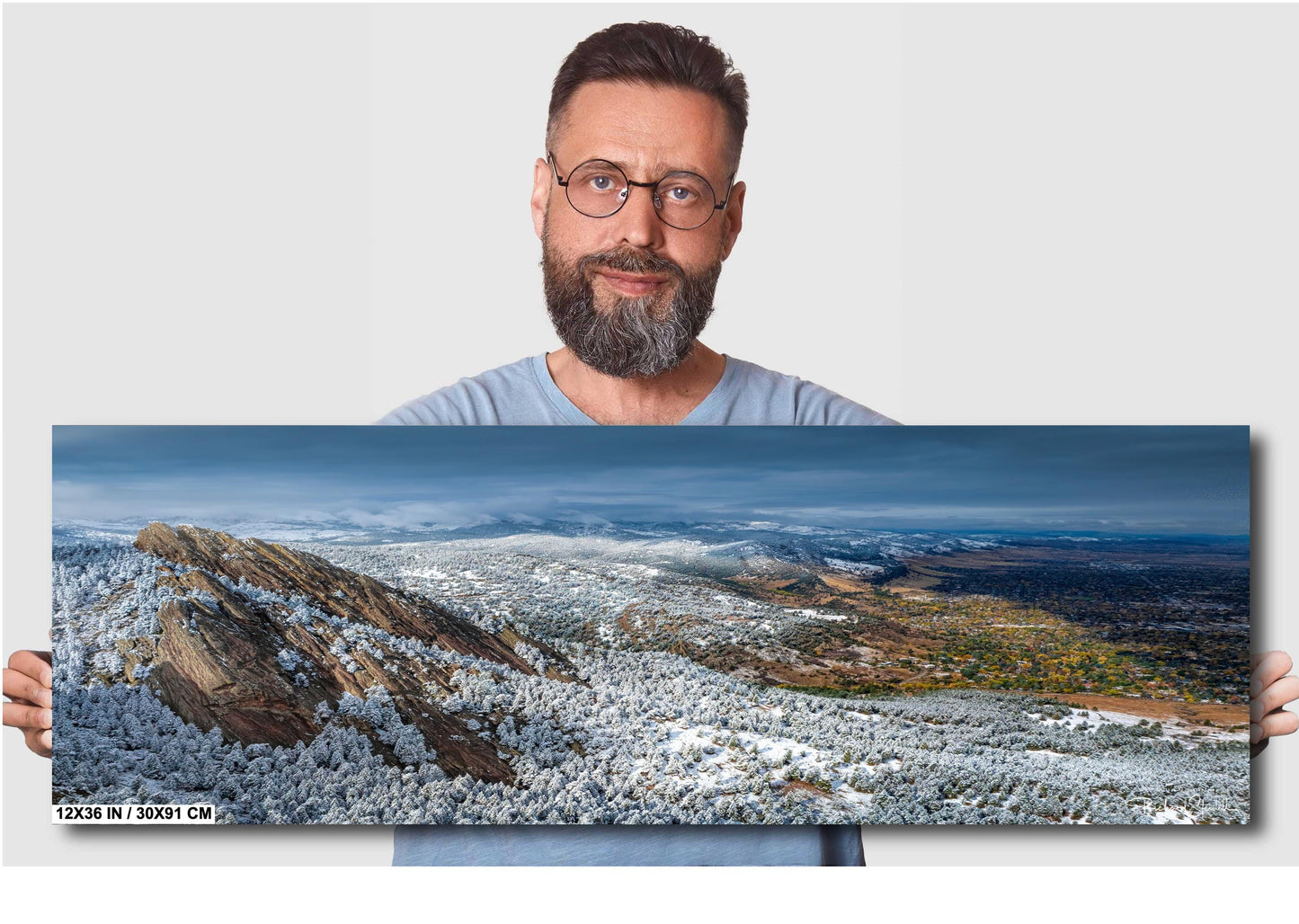 Boulder Flatirons Wall Art – Colorado Mountain Decor | Rustic Cabin Print