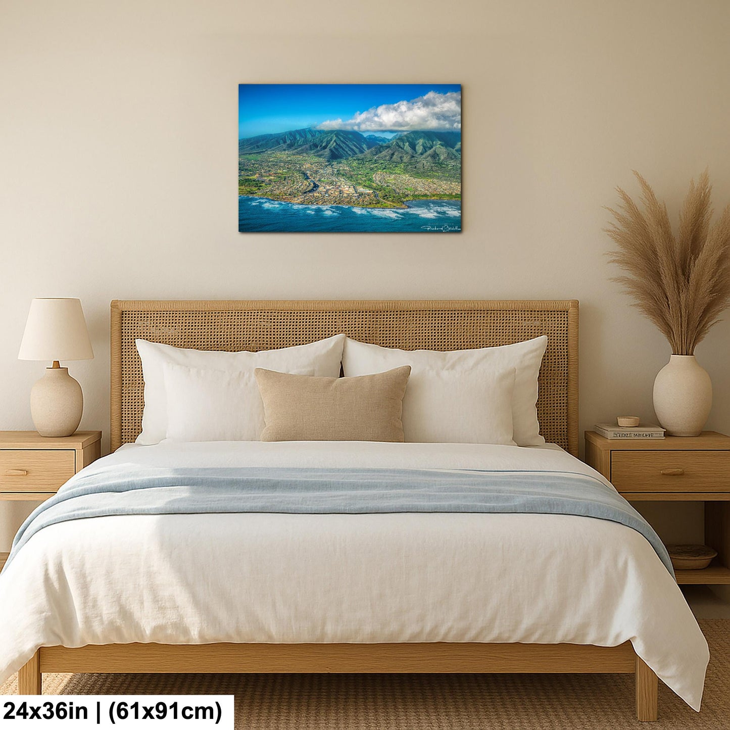 Maui Island Wall Art – Hawaii Landscape Art Coastal Home Decor Canvas Print