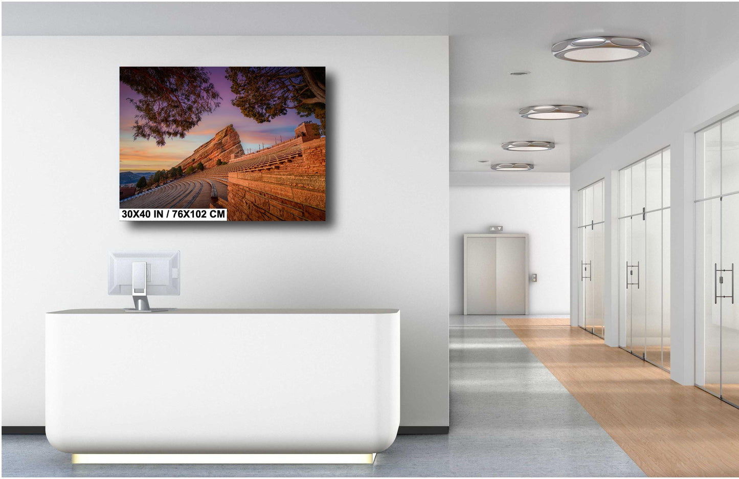 Red Rocks Landscape Print – Colorado Wall Art | Sunrise Canvas Decor & Metal Art