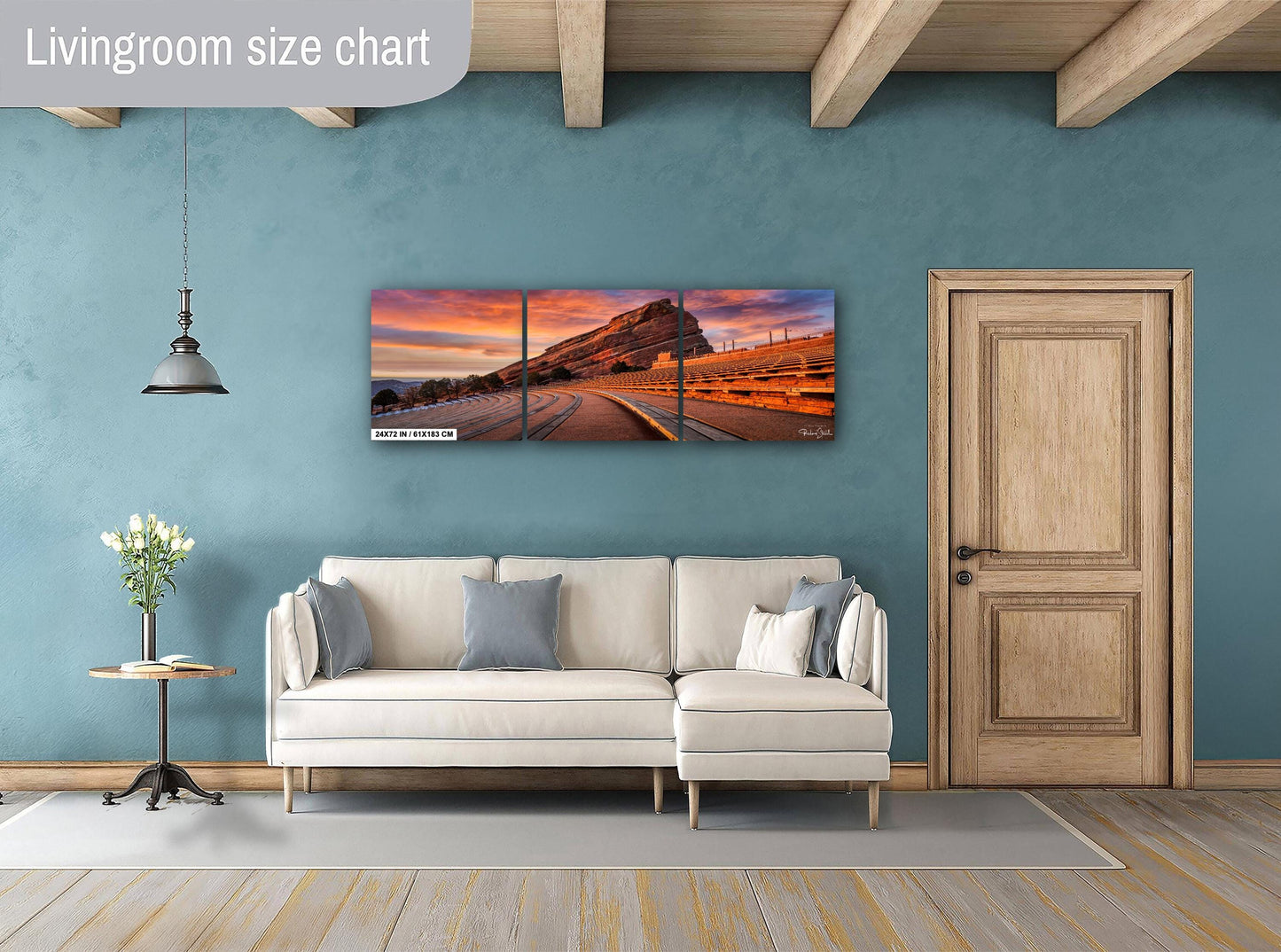 Red Rocks Wall Art - Colorado Landscape Print | Sunrise Photo Canvas & Metal Prints