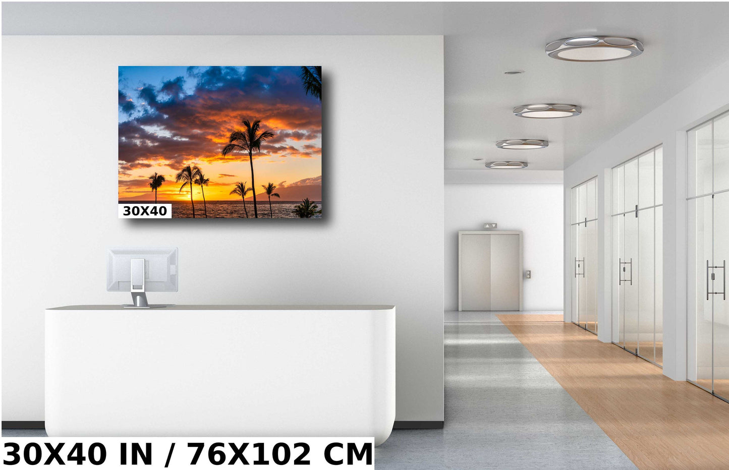 Maui Sunset Wall Art – Vibrant Tropical Sunset Print | Ready to Hang Canvas