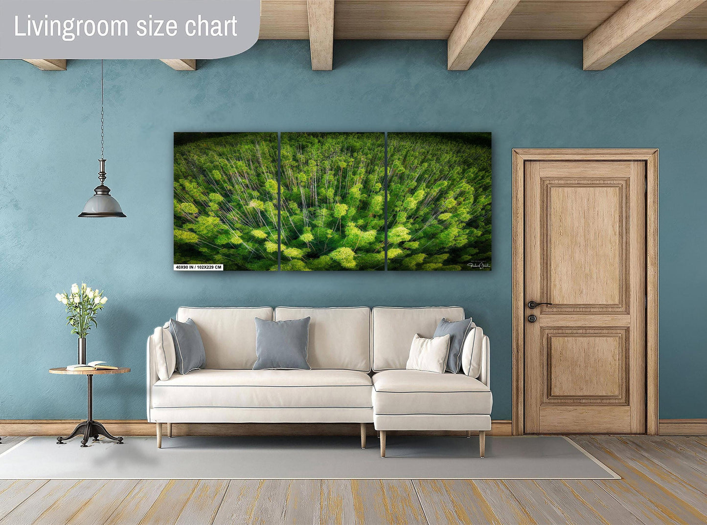 Bamboo Forest Wall Art - Nature Wall Decor | Botanical Canvas Print, Acrylic & Metal