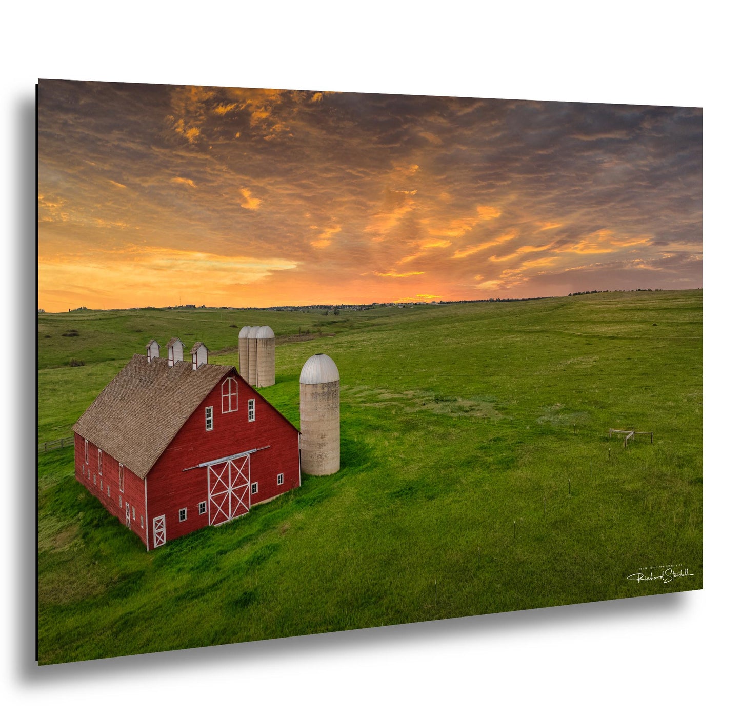Farm Landscape Photography Print - John Deere Tractor on Premium Photo Paper