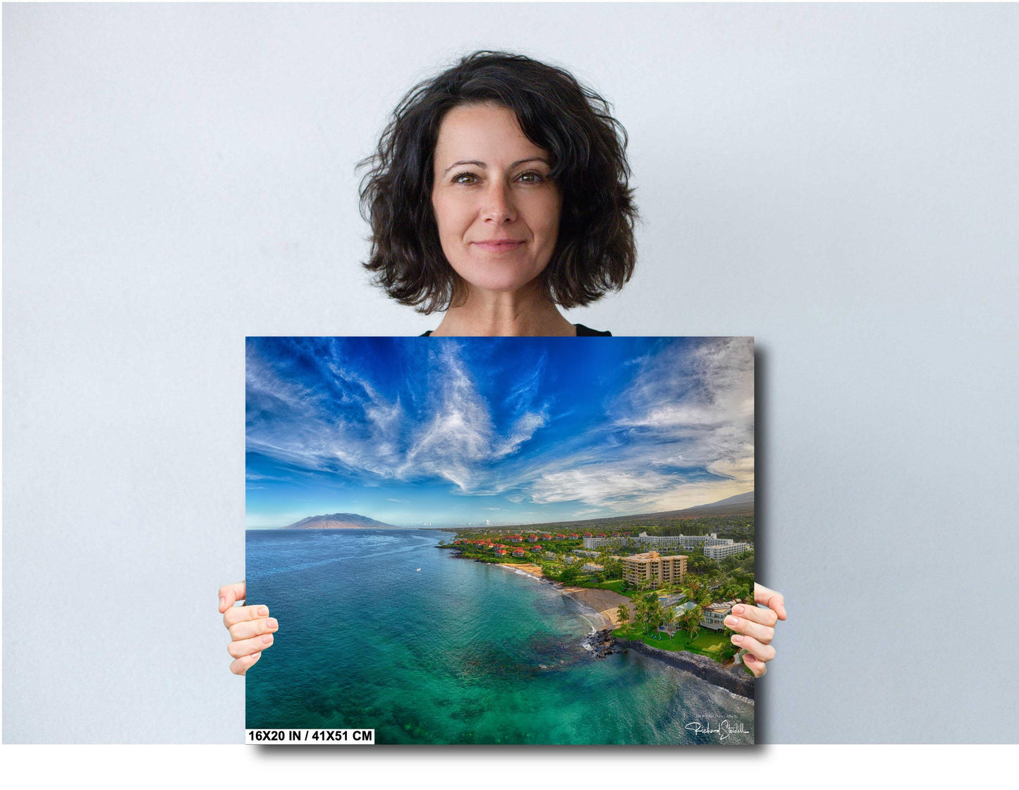 Maui Wall Art Metal Print – Wailea Photo Canvas | Tropical Palm Tree Wall Decor