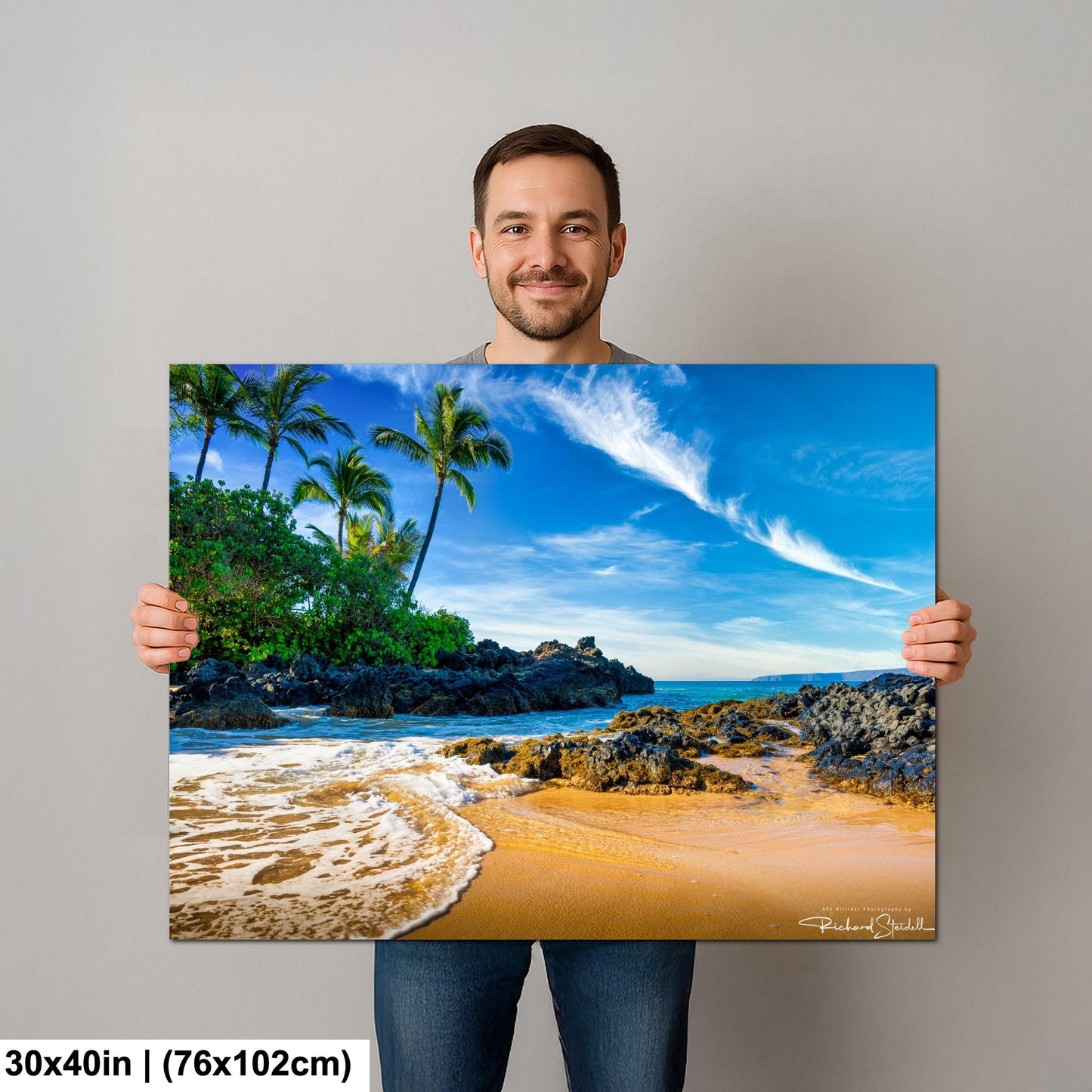 Maui Secret Beach Photo Print - Sunrise Ocean Wall Art on Premium Paper