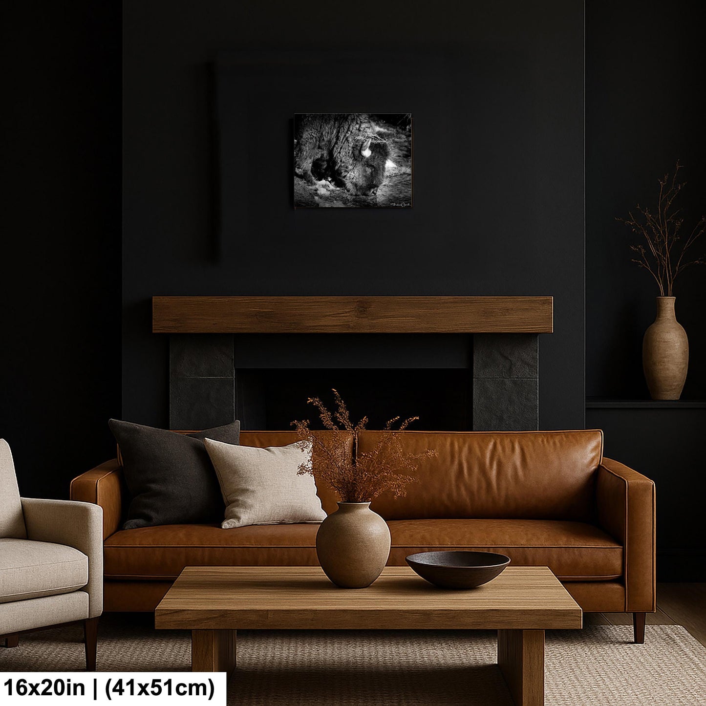 Buffalo Wall Art: Rustic Wildlife Photography - Ready to Hang