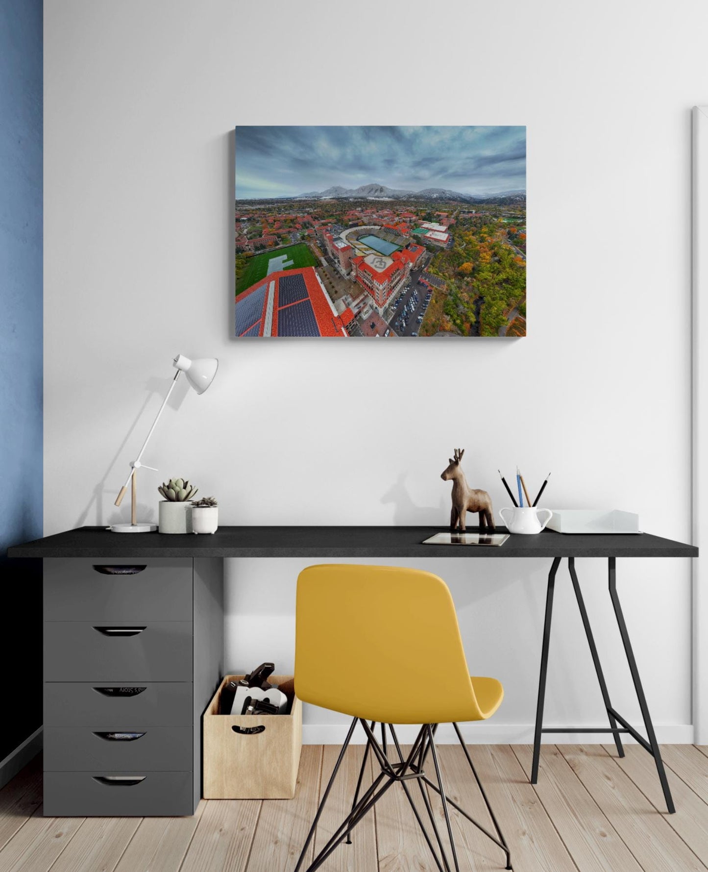 Folsom Field Wall Art - Boulder Colorado Canvas Print Ready to Hang | CU Buffs Gift