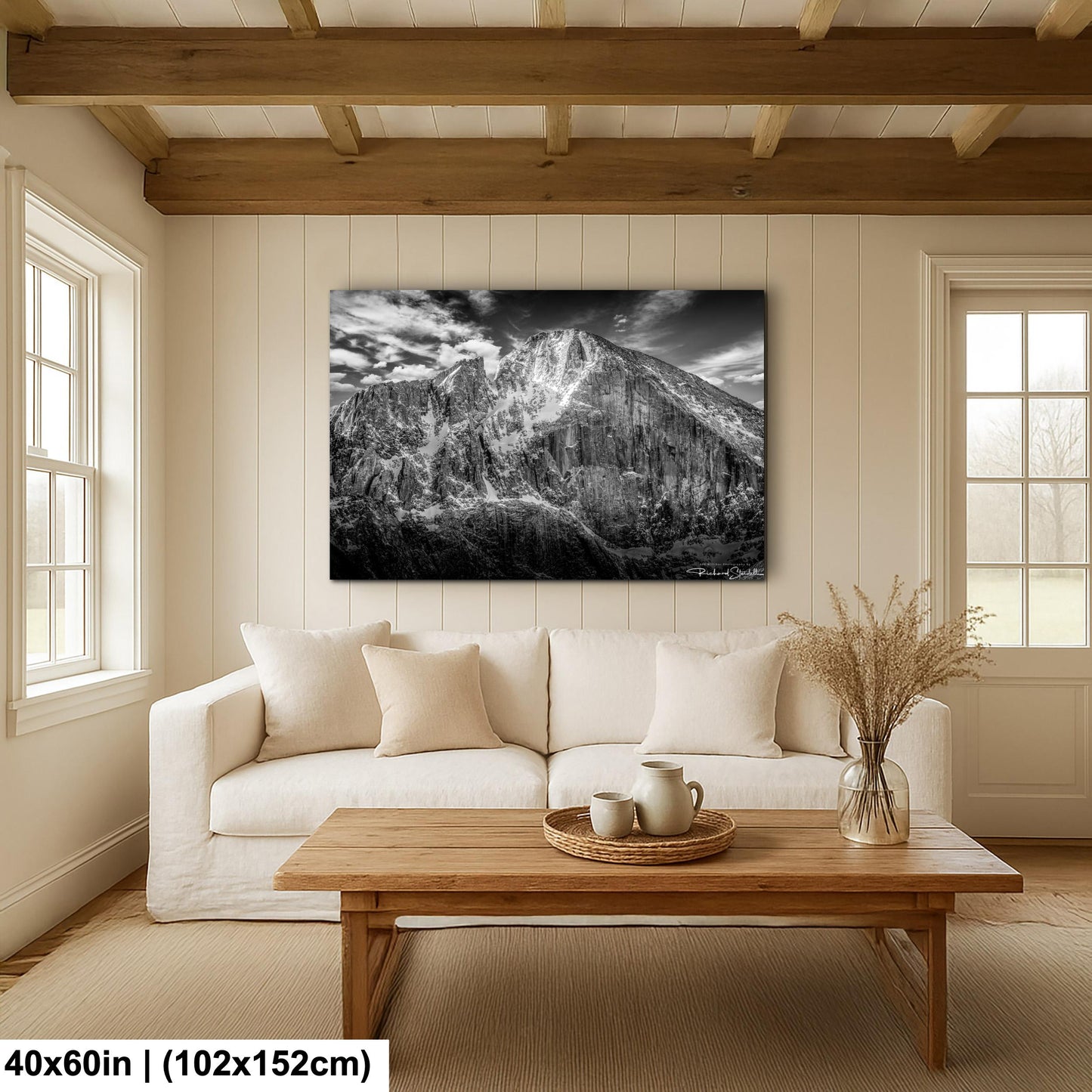 Rocky Mountain Wall Art – Longs Peak Print on Premium Photo Paper Canvas