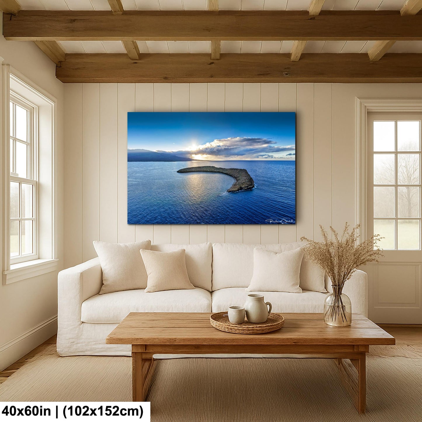Hawaii Wall Art Print: Molokini Crater Sunrise - Coastal Landscape