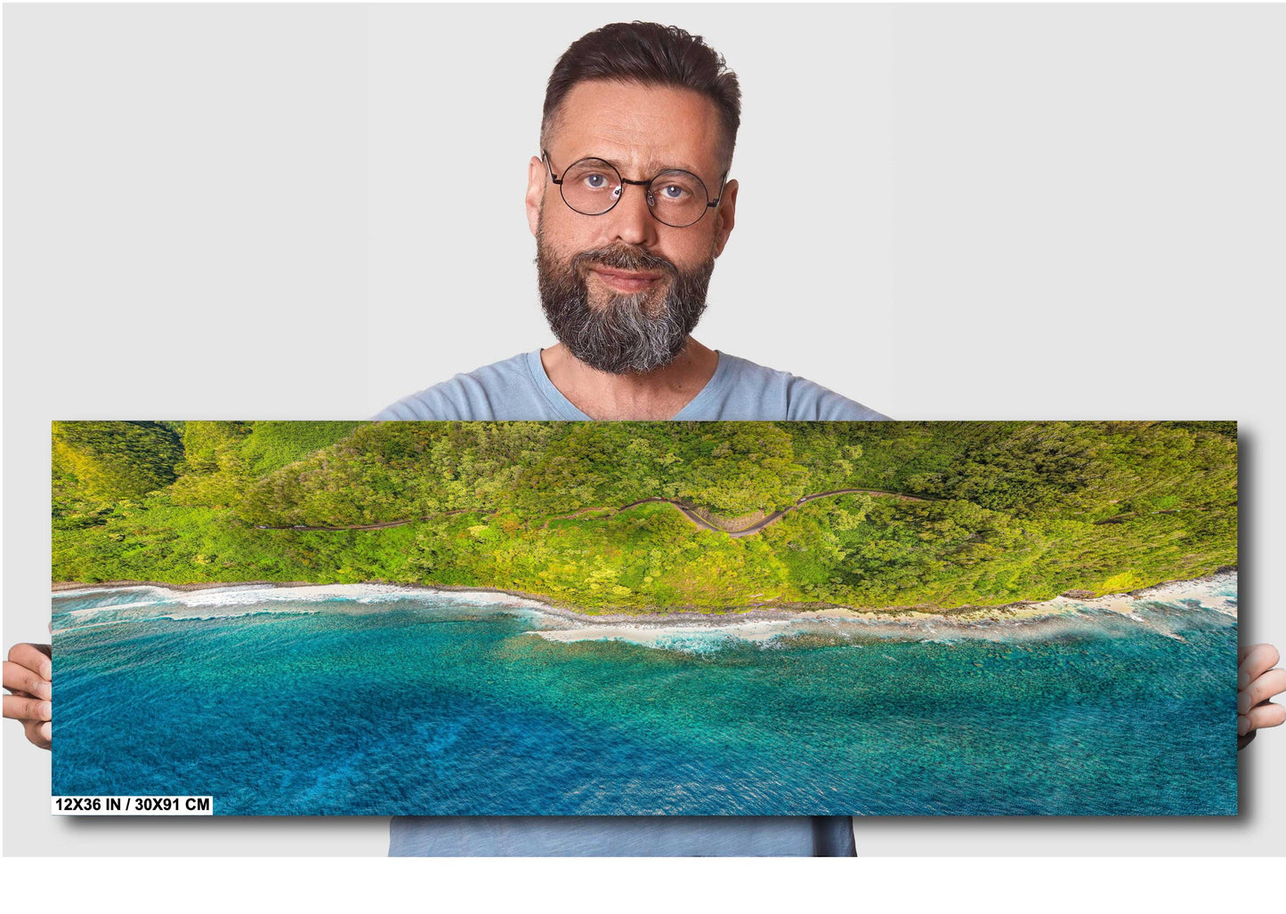 Road to Hana Wall Art – Maui Coastal Print | Vibrant Tropical Canvas Decor