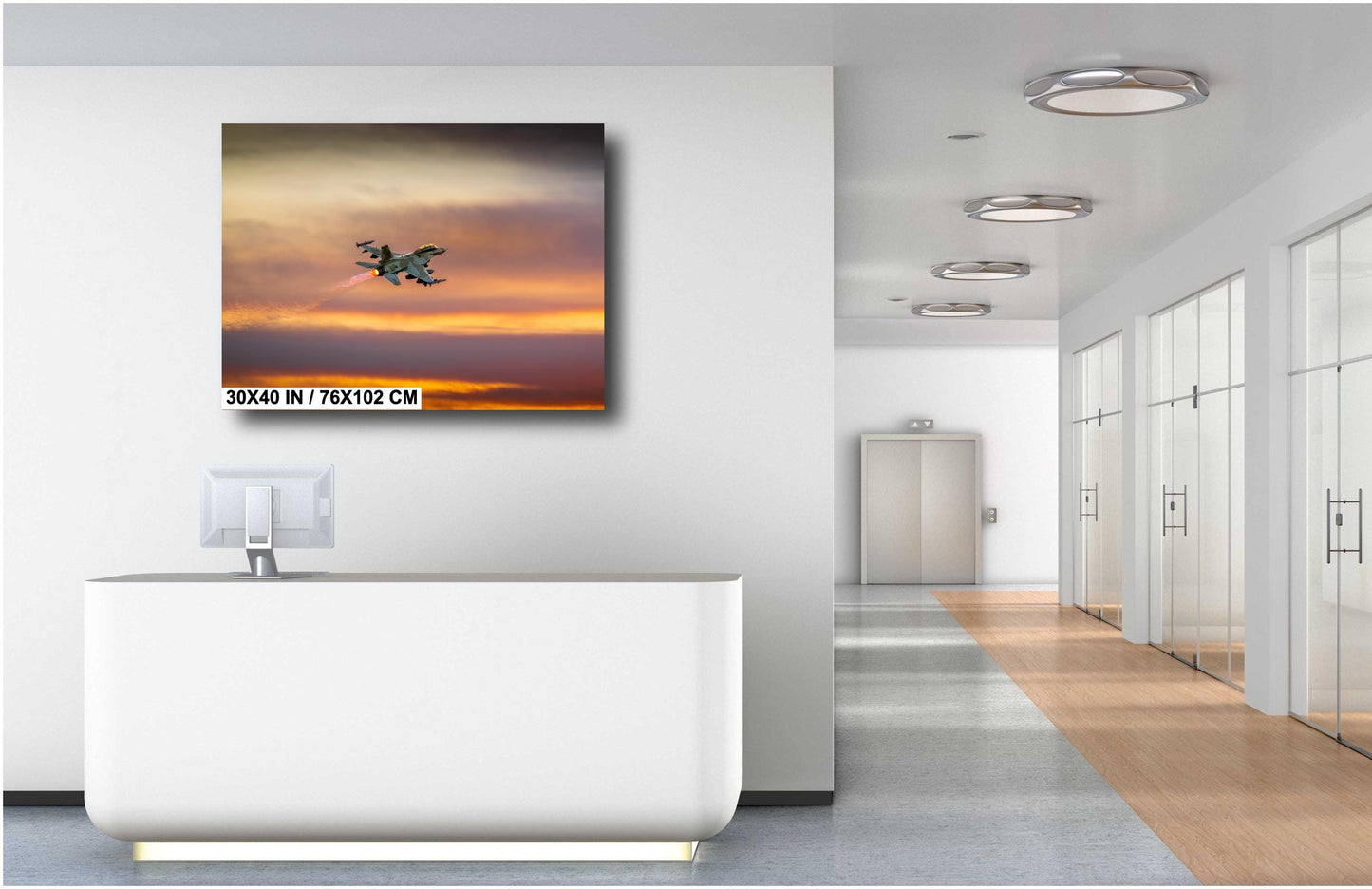 F-16 Wall Art - Fighter Jet Decor | Military Aircraft Art | Unique Home Artwork