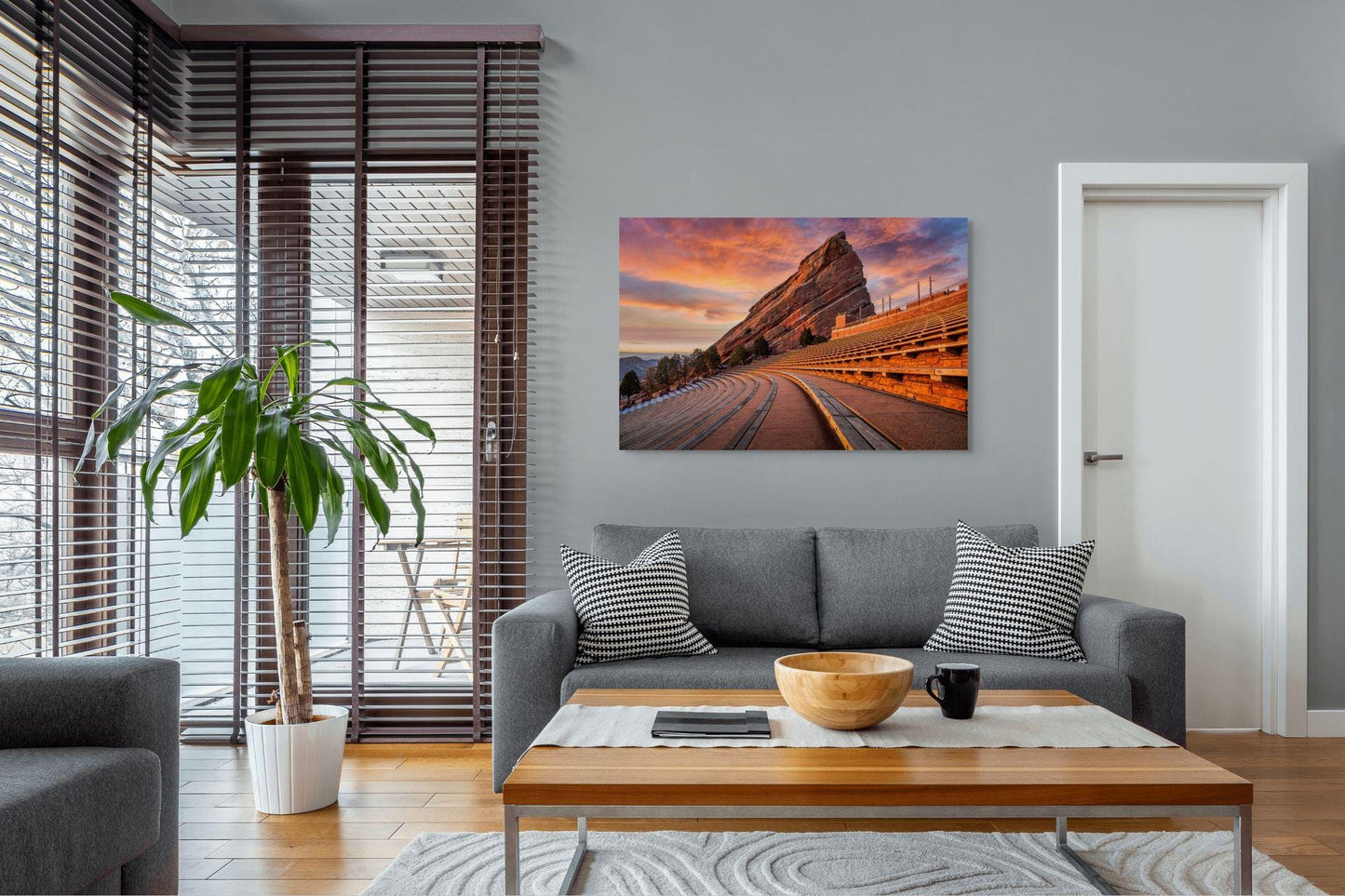 Red Rocks Wall Art - Colorado Landscape Print | Sunrise Photo Canvas & Metal Prints
