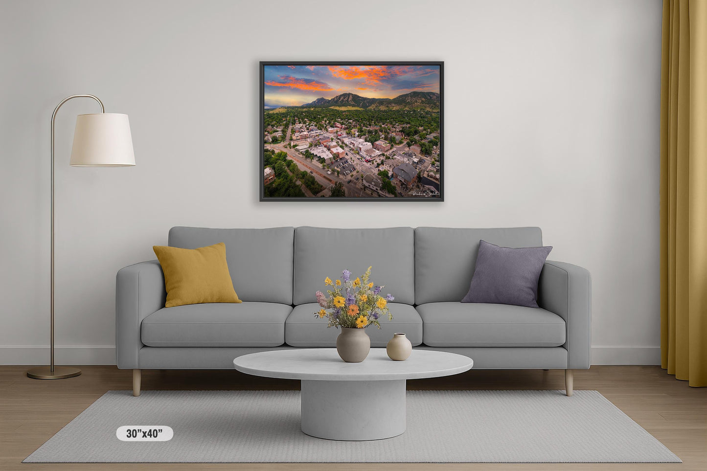 CU Boulder Wall Art – Flatirons Mountain Art | Ready To Hang Canvas Print