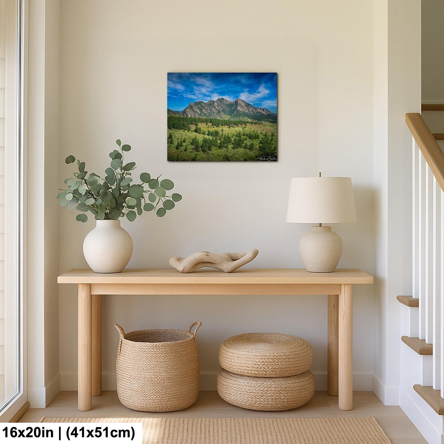 Boulder Flatirons Print - Large Landscape Wall Art | Ready To Hang Canvas