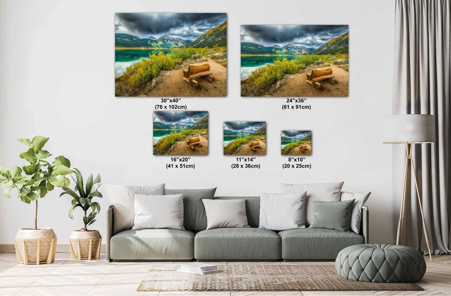 Twin Lakes Colorado Photo - Mountain Wall Art | Ready To Hang Canvas Print