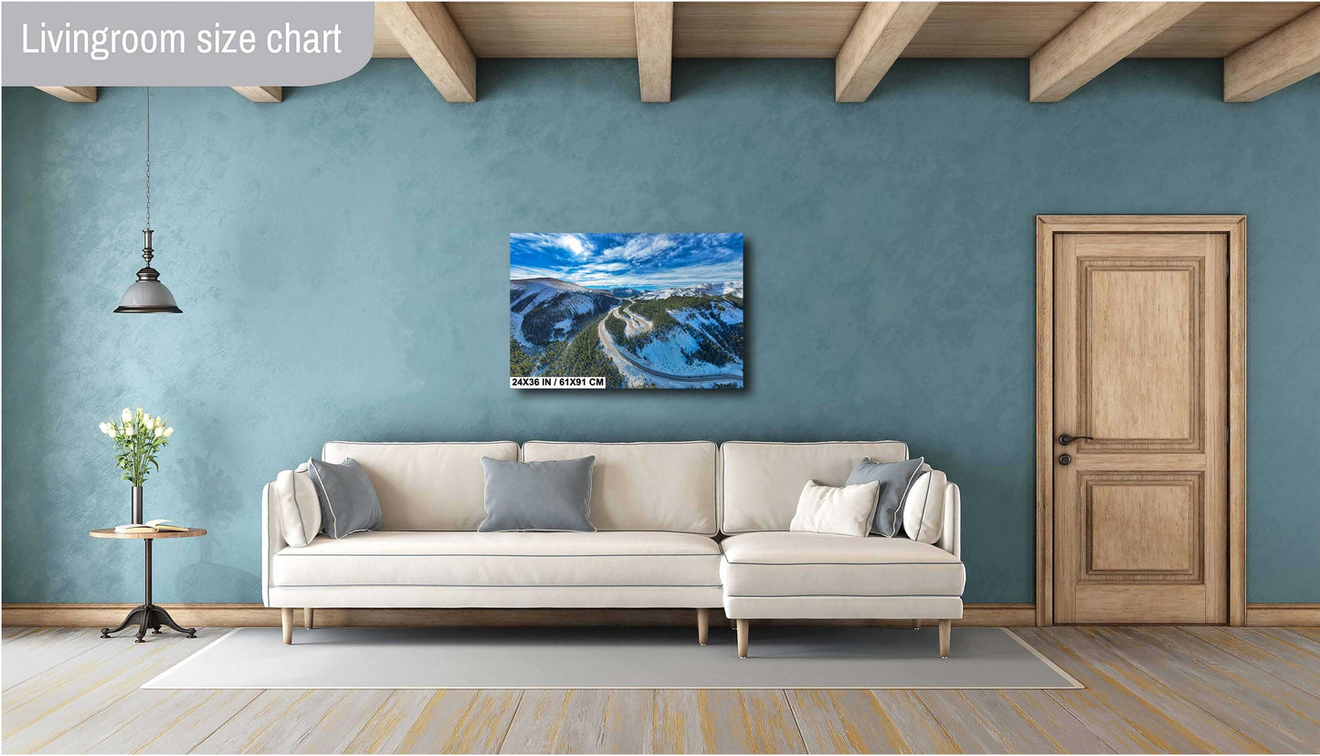 Berthoud Pass Wall Art - Scenic Colorado Mountain Print | Winter Landscape Photo Canvas