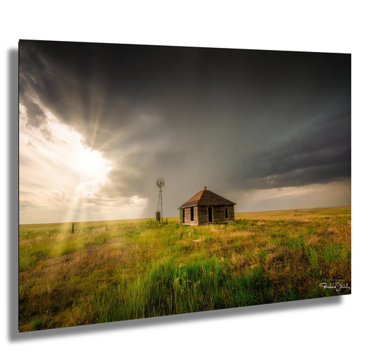 Storm Landscape Wall Art – Rustic Farmhouse Decor | Colorado Thunderstorm Canvas Print