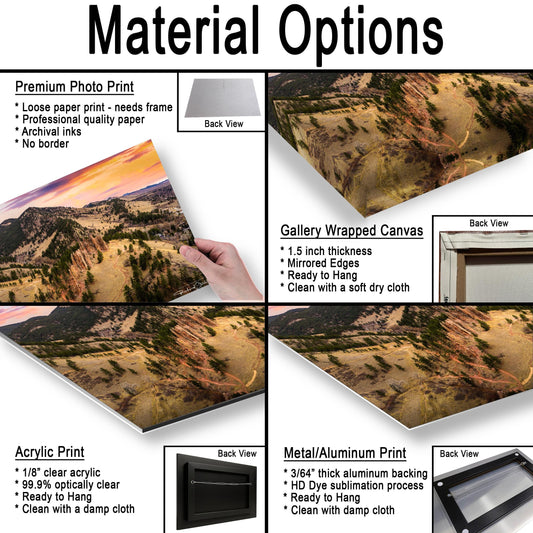 Boulder Sunrise Canvas - Mountain Wall Art | Ready to Hang Vivid Color Print