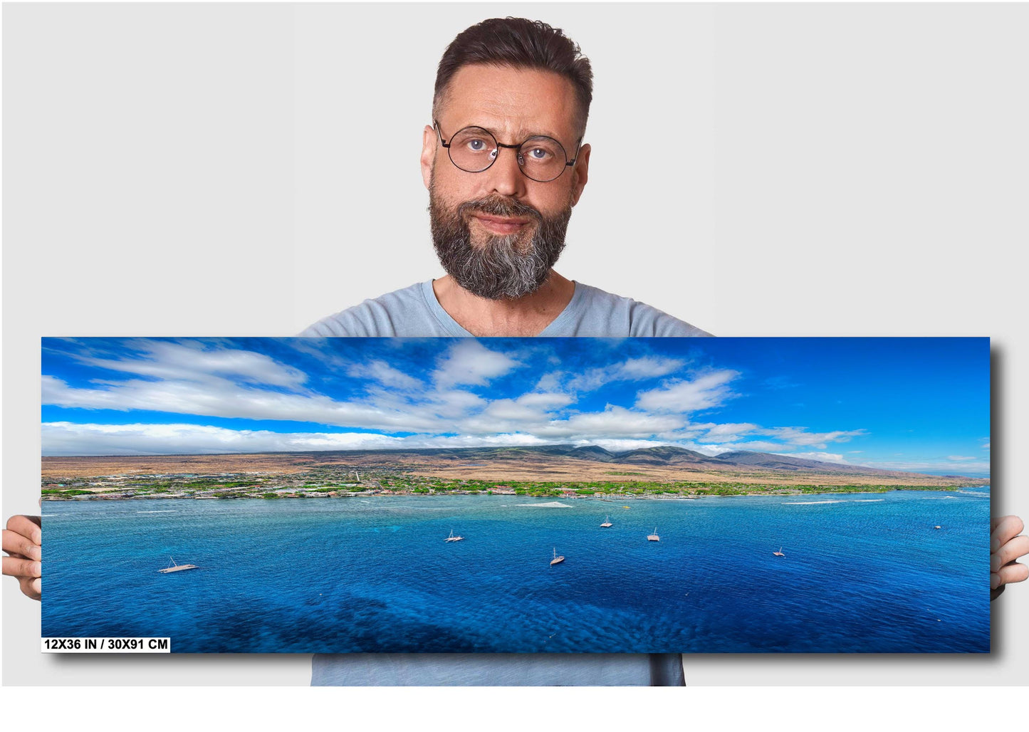 Maui Wall Art Lahaina Harbor Pre Fire Photo Canvas Print Hawaii Metal Wall Decor