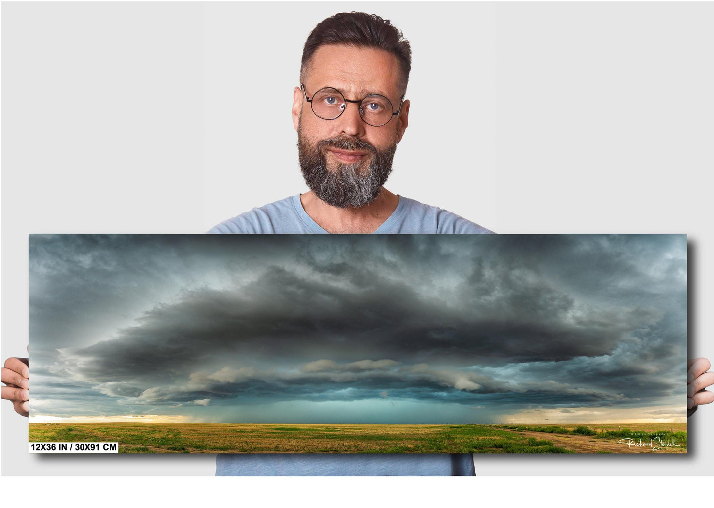 Supercell Storm Wall Art - Dramatic Storm Landscape Print | Ready To Hang Canvas