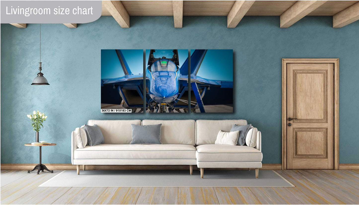 Blue Angels Canvas Print - Military Aviation Art | Fighter Jet Wall Decor