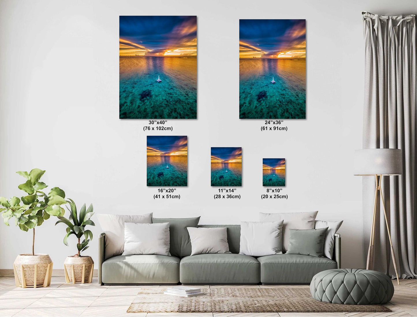 Florida Keys Sunset Art Print - Vibrant Sunset Wall Decor | Coastal Home Decor Canvas & Metal