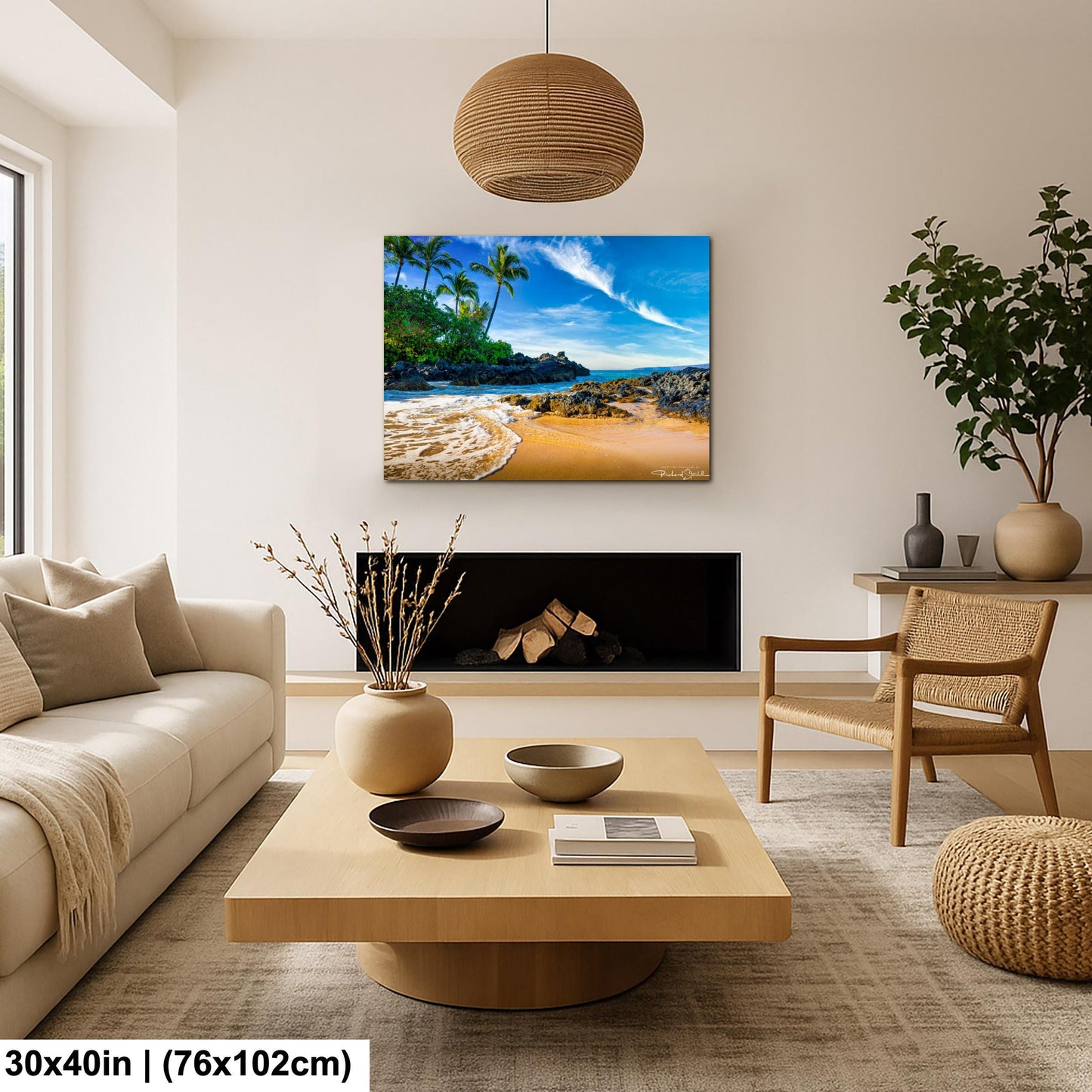 Maui Secret Beach Photo Print - Sunrise Ocean Wall Art on Premium Paper