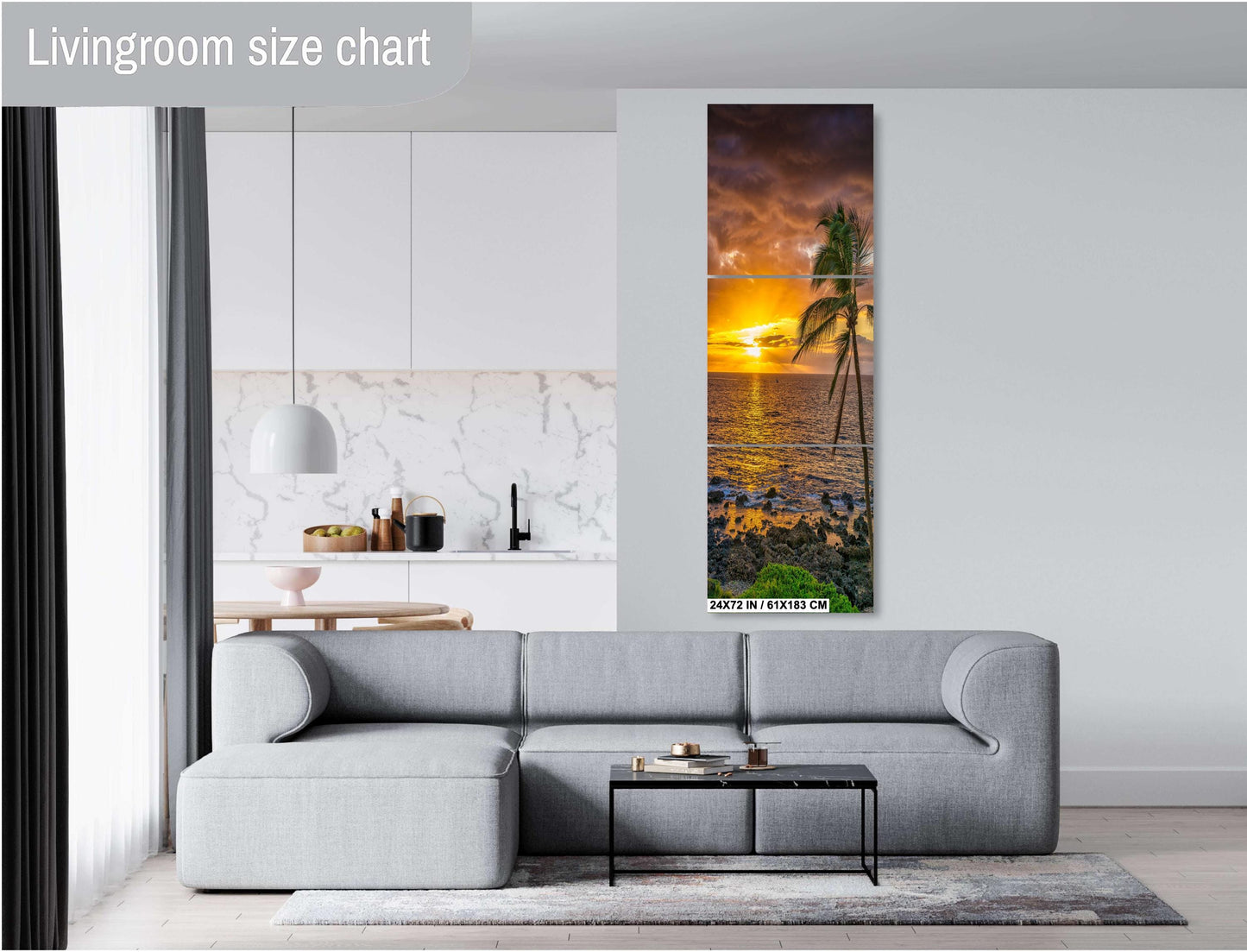 Maui Sunset Photo Print – Tropical Palm Tree Sunset Wall Art | Aluminum Metal Decor