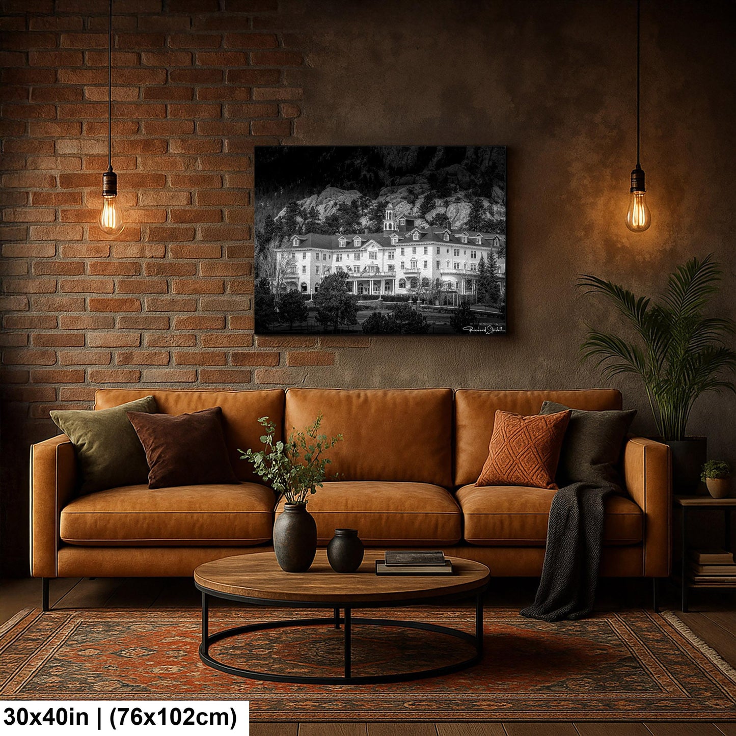 Stanley Hotel Art Print - Iconic Estes Park Wall Art | Black & White Rocky Mountains