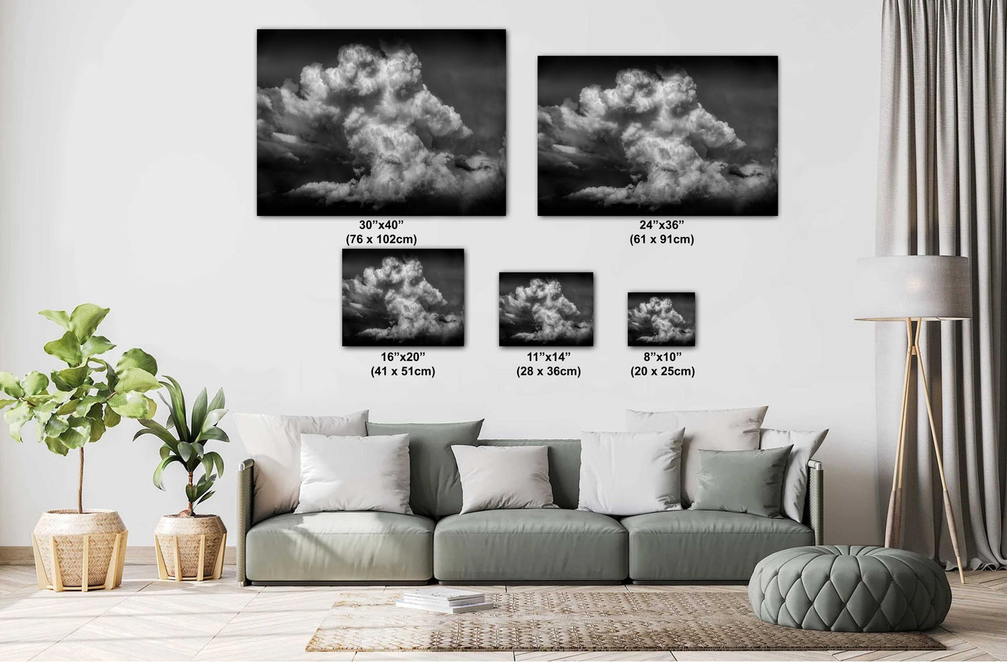 Storm Wall Art - Dramatic Storm Landscape Print | Moody Home Decor Canvas