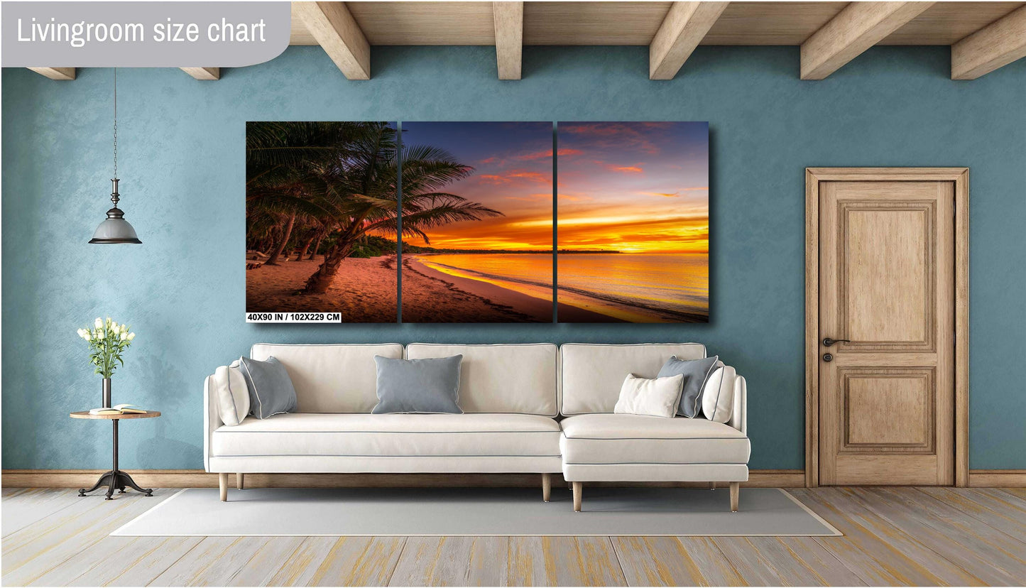Tulum Wall Art - Vibrant Beach Wall Art | Coastal Home Decor | Large Canvas Print