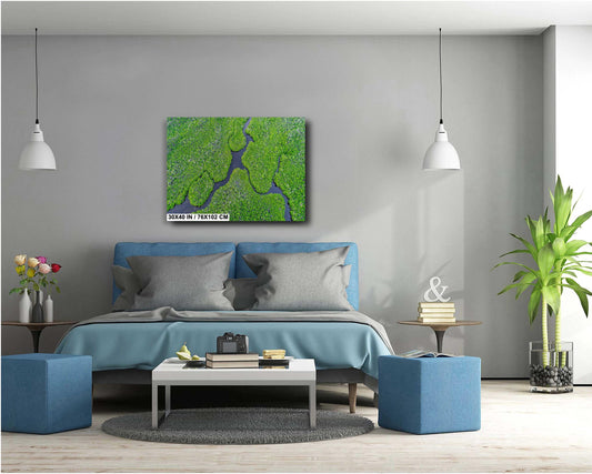Aerial Mangrove Wall Art - Nature Photography Canvas | Eco-Friendly Tropical Décor
