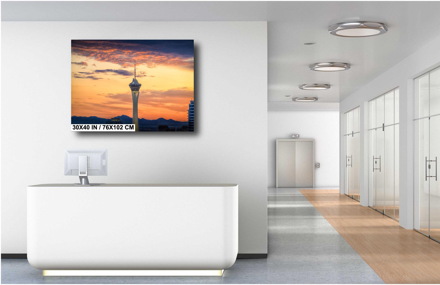 Las Vegas Stratosphere Art - Vibrant Cityscape Print | Premium Photo Paper Wall Art