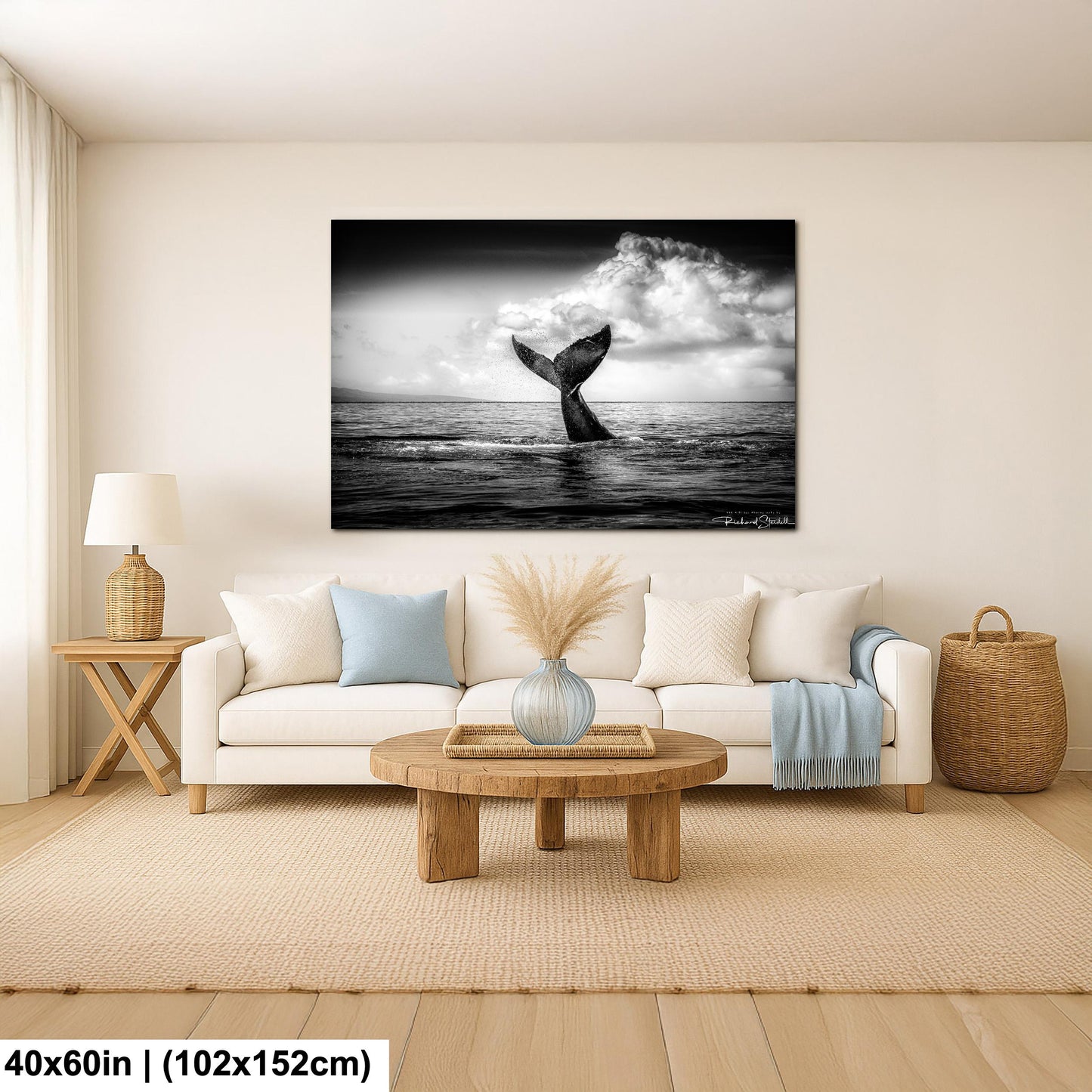 Humpback Whale Wall Art – Ocean Photo Print | Ready to Hang Canvas Decor