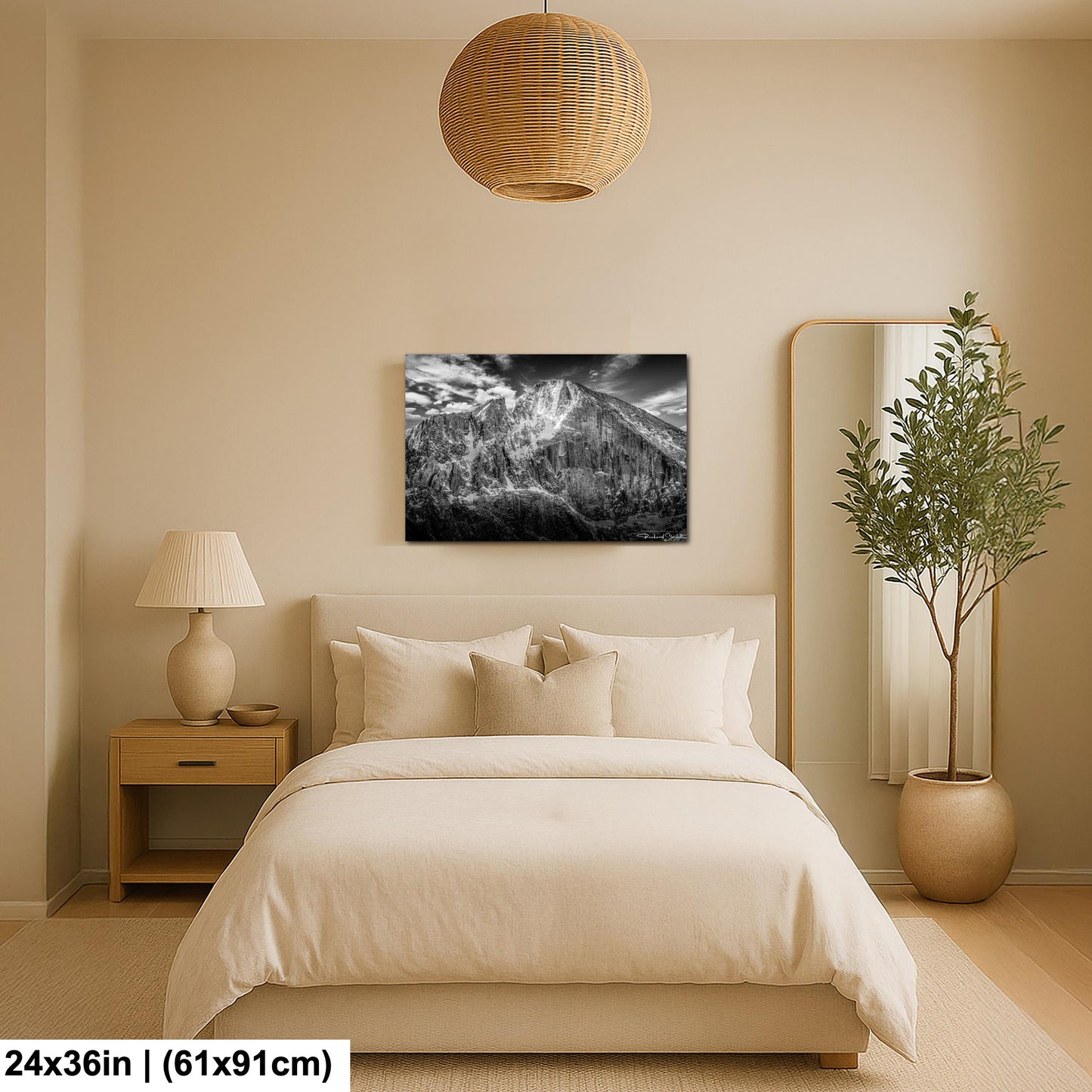 Rocky Mountain Wall Art – Longs Peak Print on Premium Photo Paper Canvas