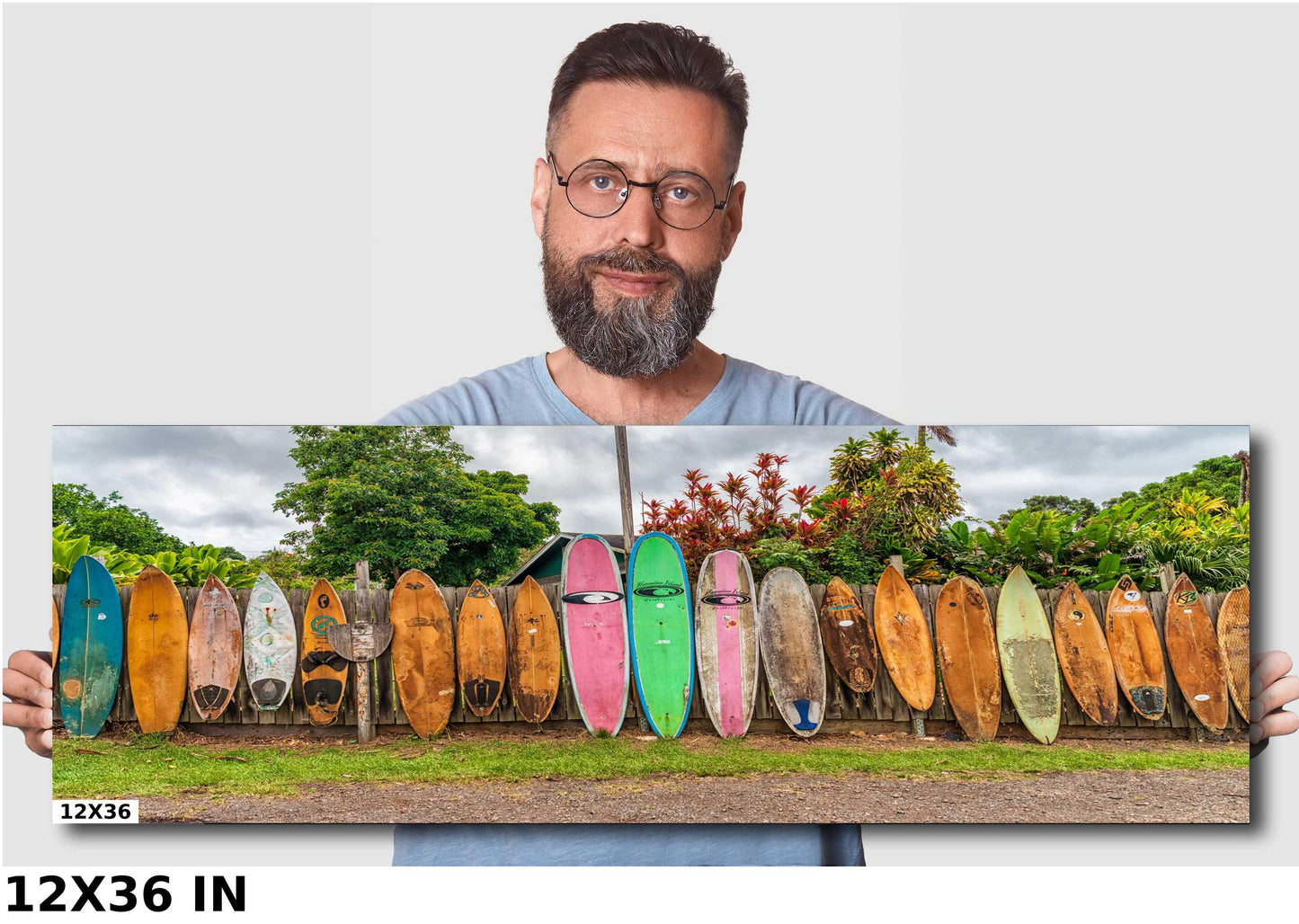 Surfboards Wall Art | Coastal Beach Decor - Modern Ocean Wave Poster