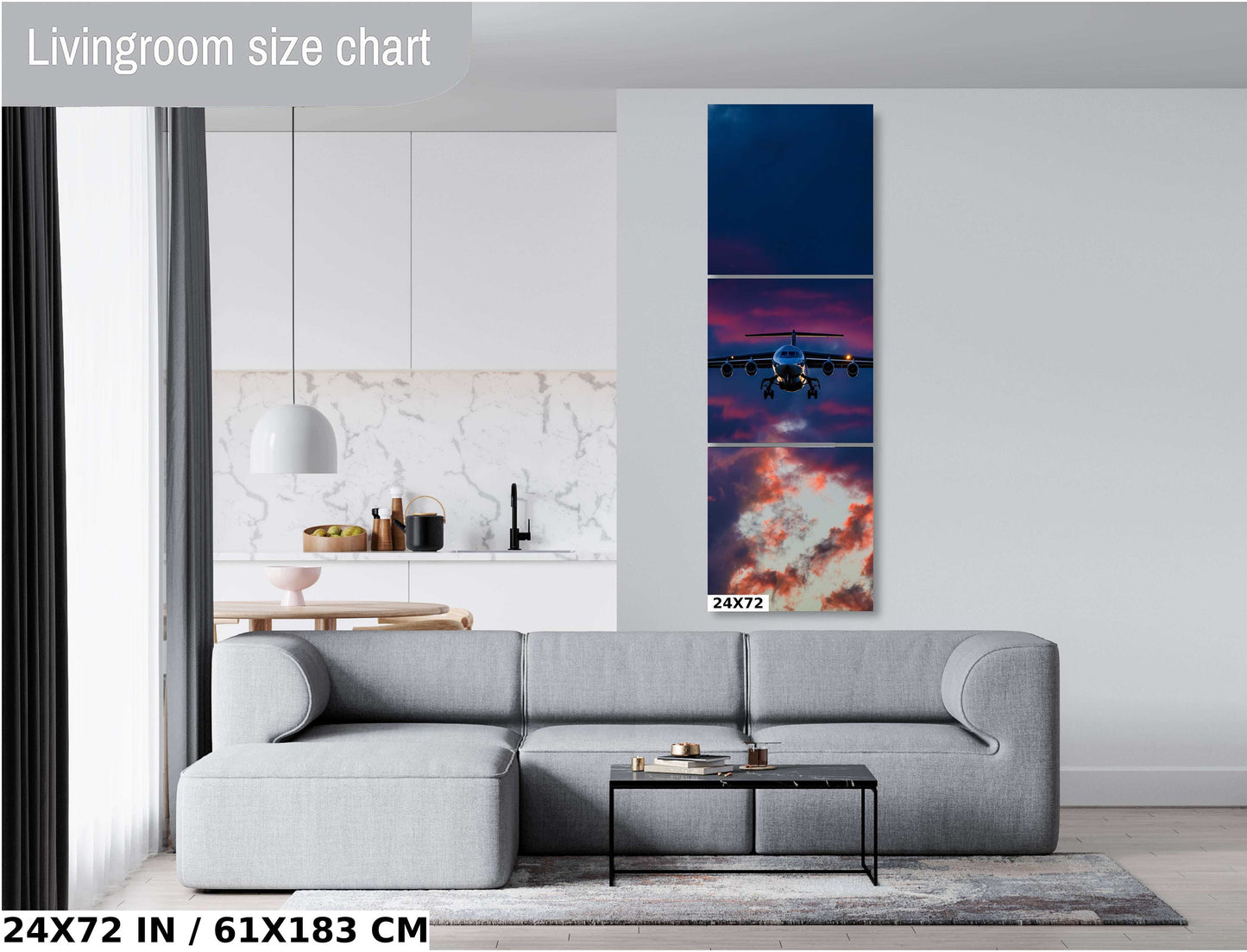 Air Tanker Wall Art – Large Firefighter Decor | Aviation Canvas Print Gift